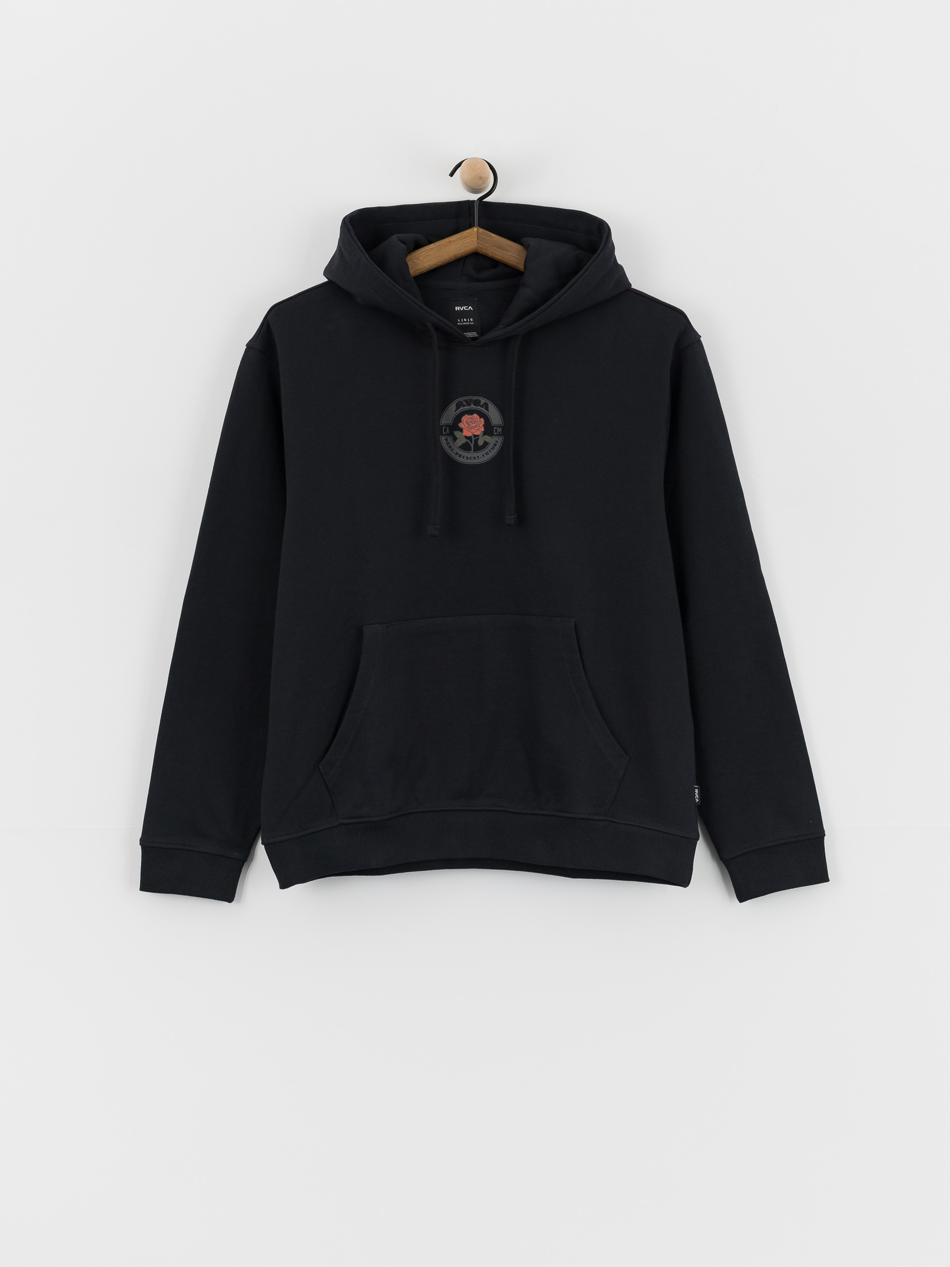 RVCA Roses Poster HD Kapucnis pulóver (black)