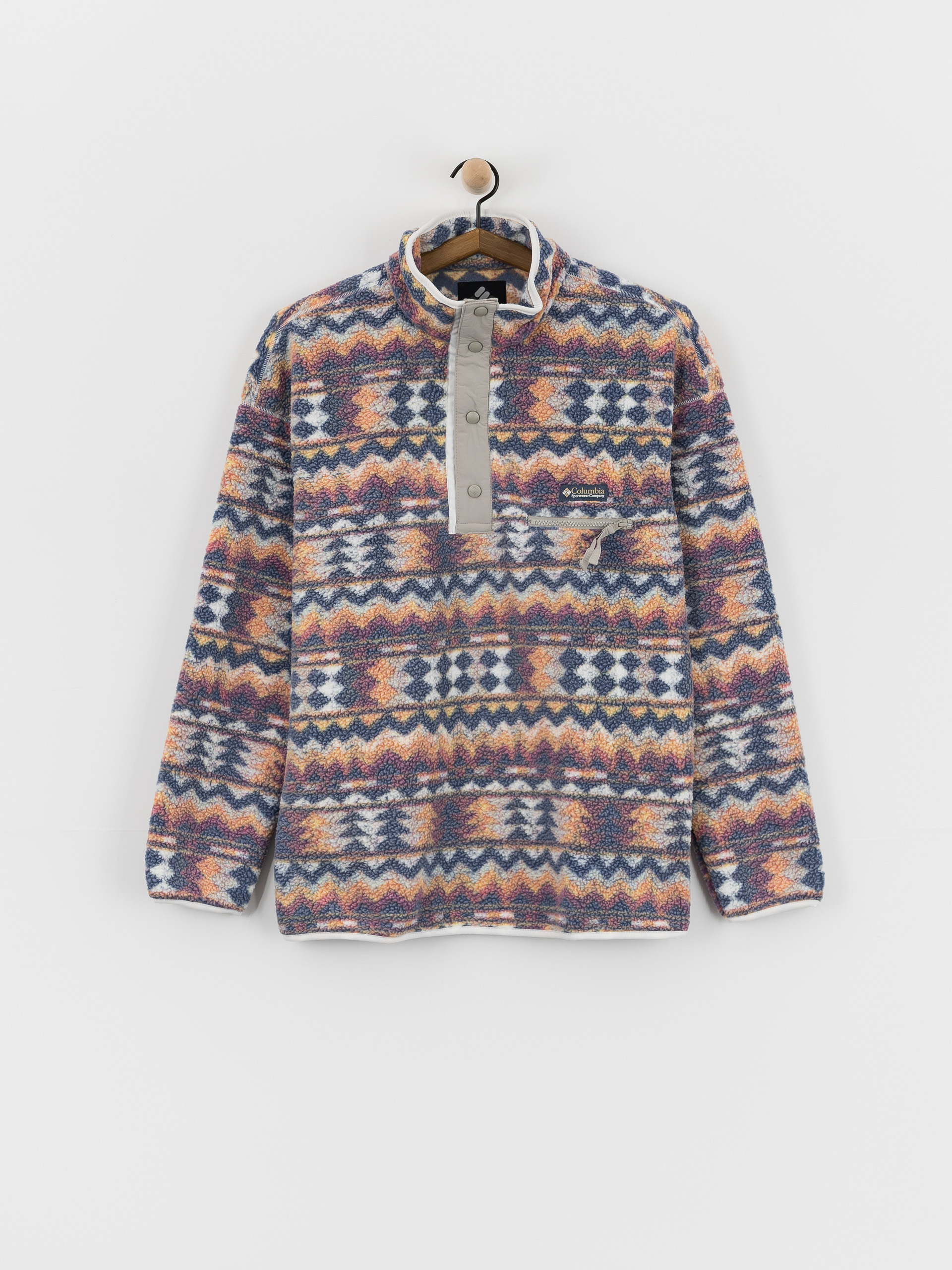 Columbia Helvetia II Printed Half Snap Polár pulóver (sea salt/retrotree)