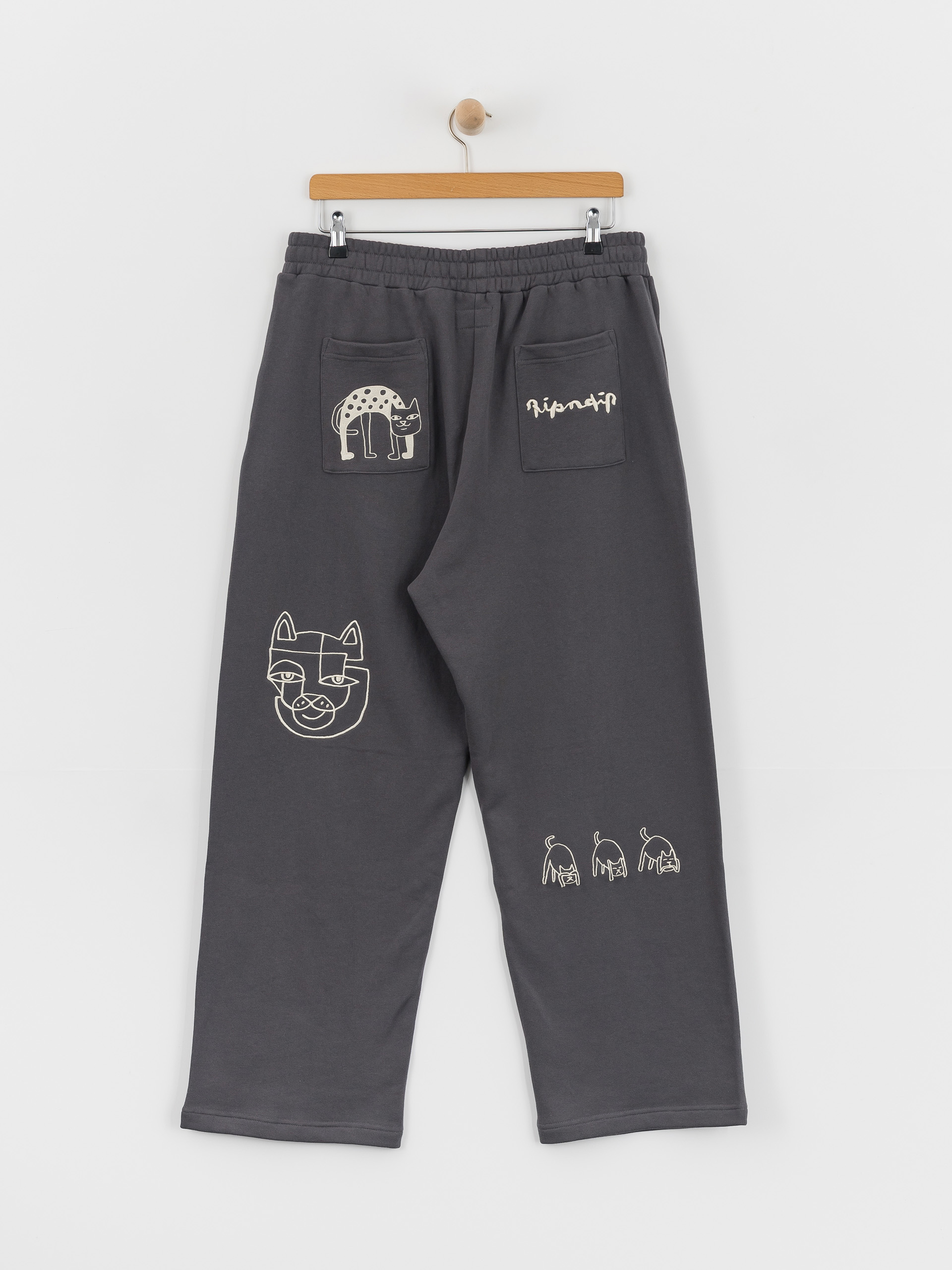 RipNDip Blonded Straight Leg Kisnadrág (charcoal)