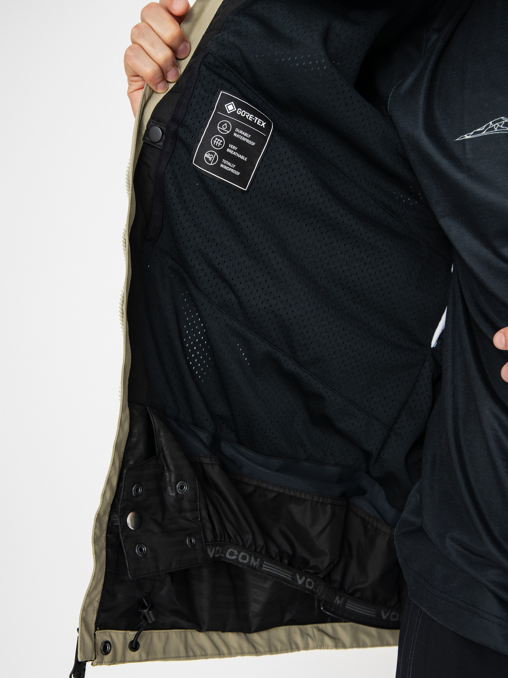 Férfi Snowboard dzseki Volcom Dua Gore Tex (moss green)