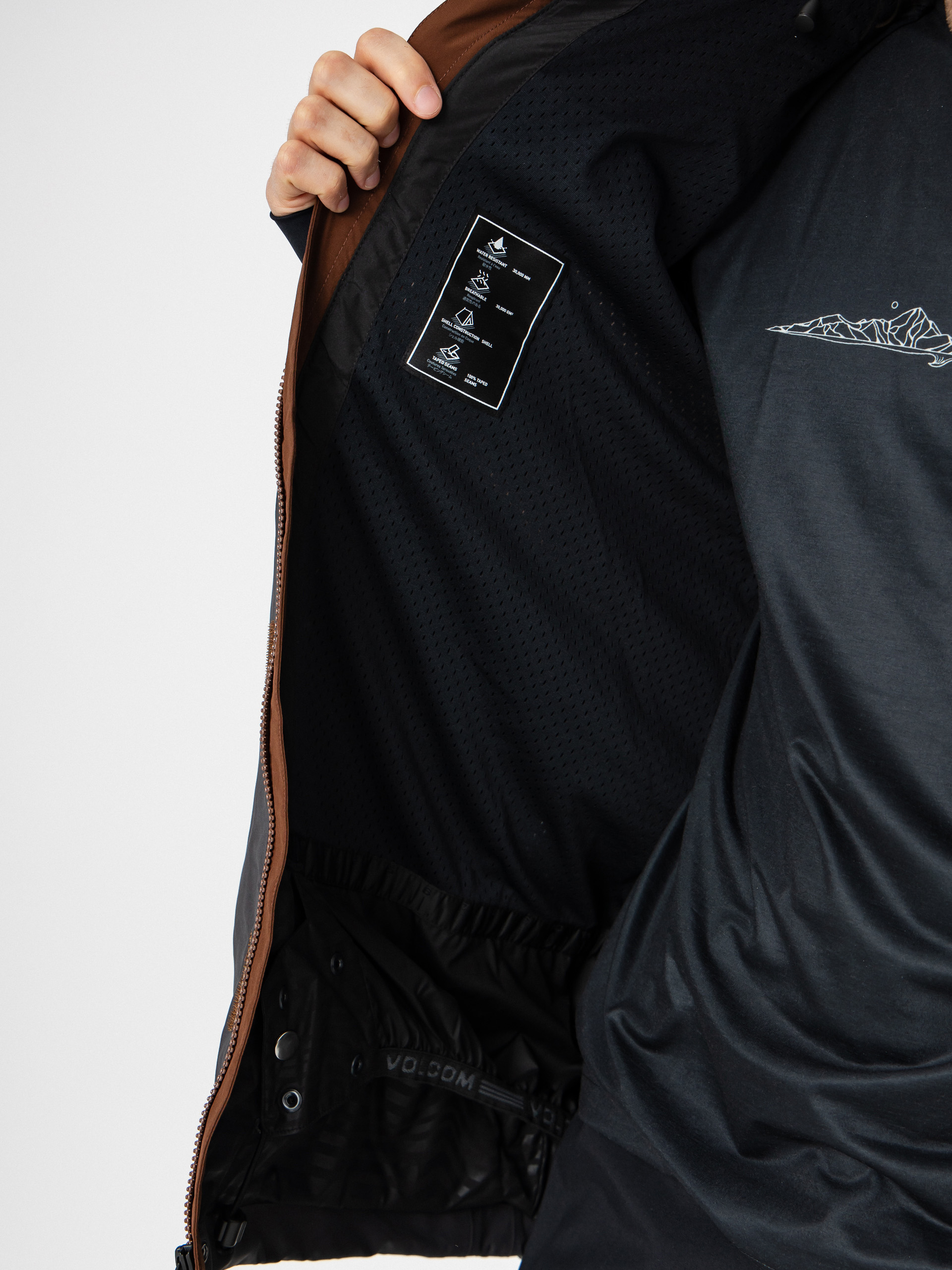 Férfi Snowboard dzseki Volcom Rnge Stretch 30K (brown)