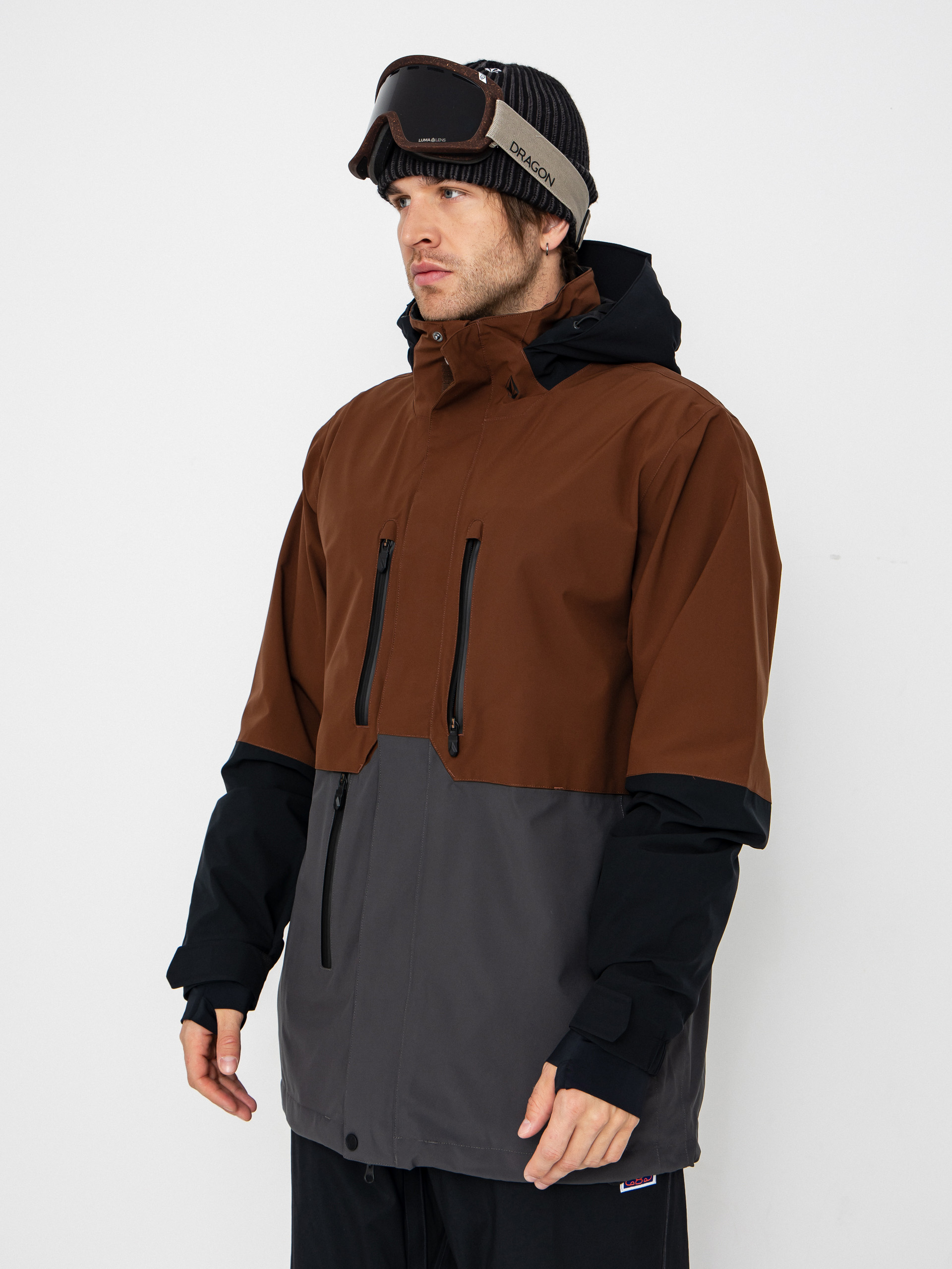 Férfi Snowboard dzseki Volcom Rnge Stretch 30K (brown)