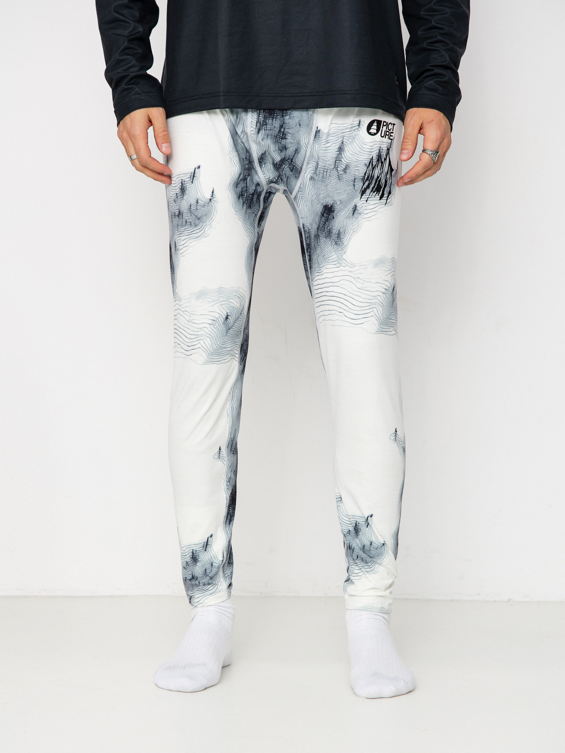 Picture Lhotse Printed Thermo leggings (snowy pine print)