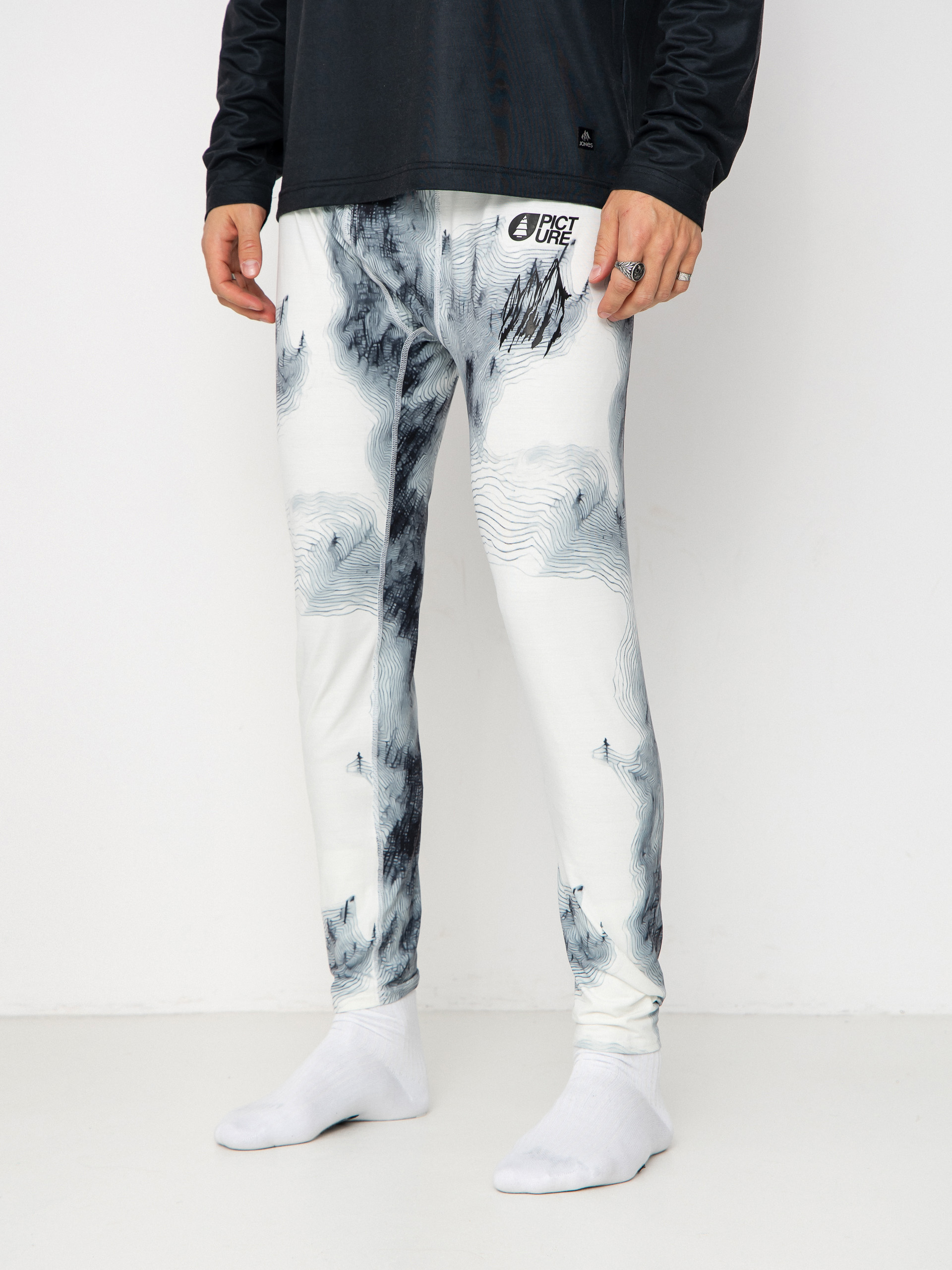 Férfi Picture Lhotse Printed Thermo leggings (snowy pine print)