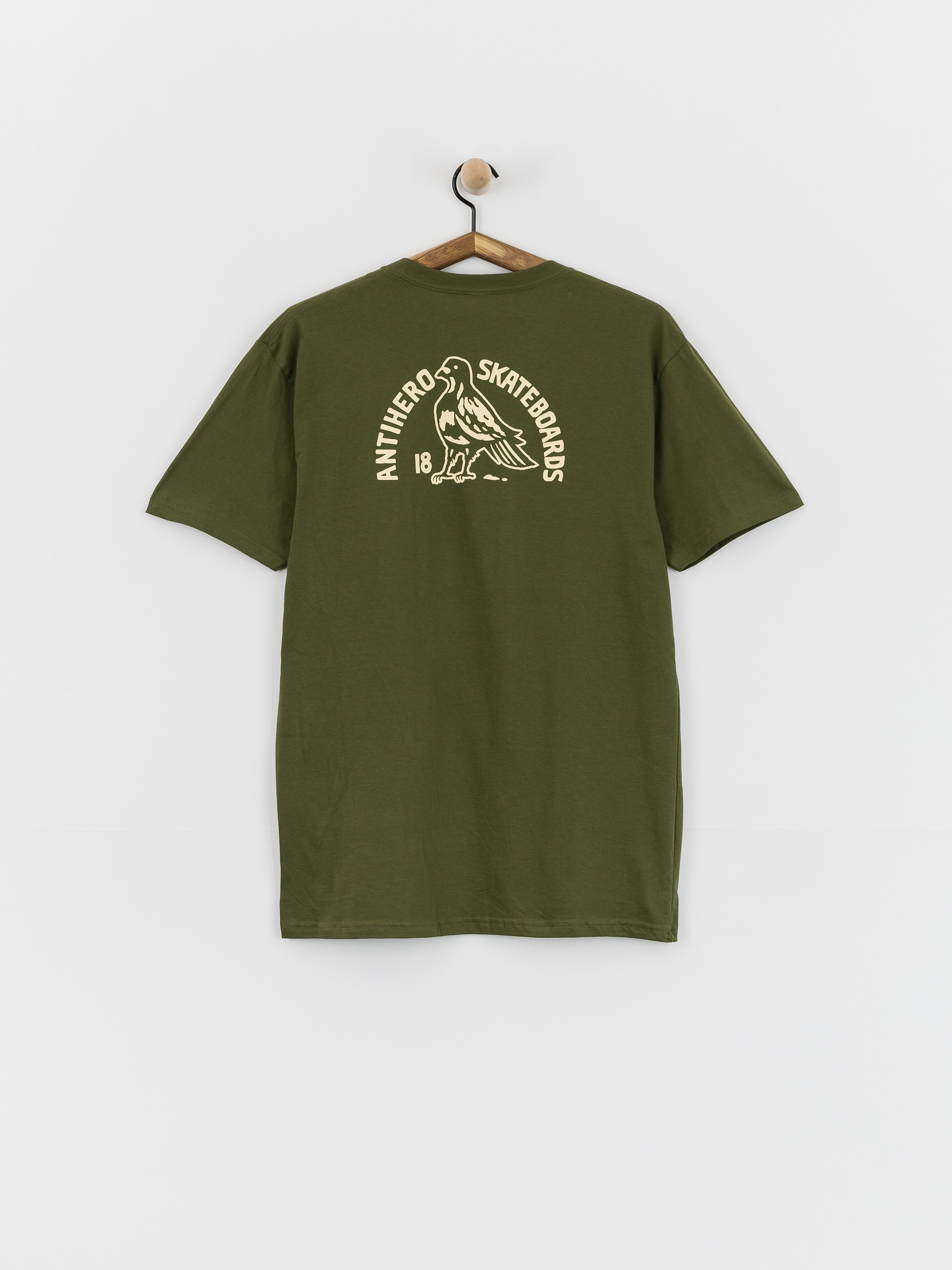 Antihero Clubhouse Póló (olive w/cream prints)