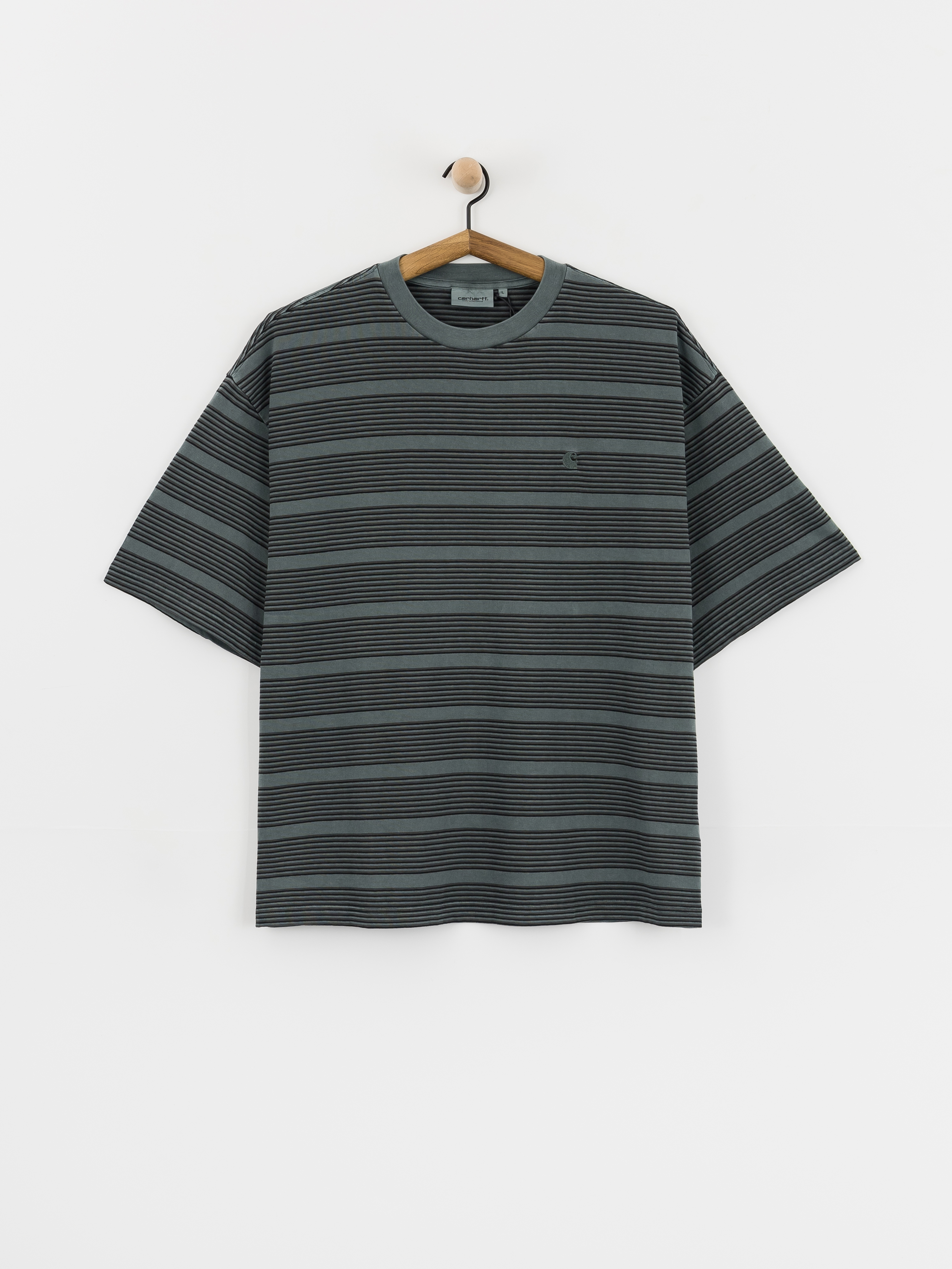 Póló Carhartt WIP Hanson (hanson stripe/kale green)