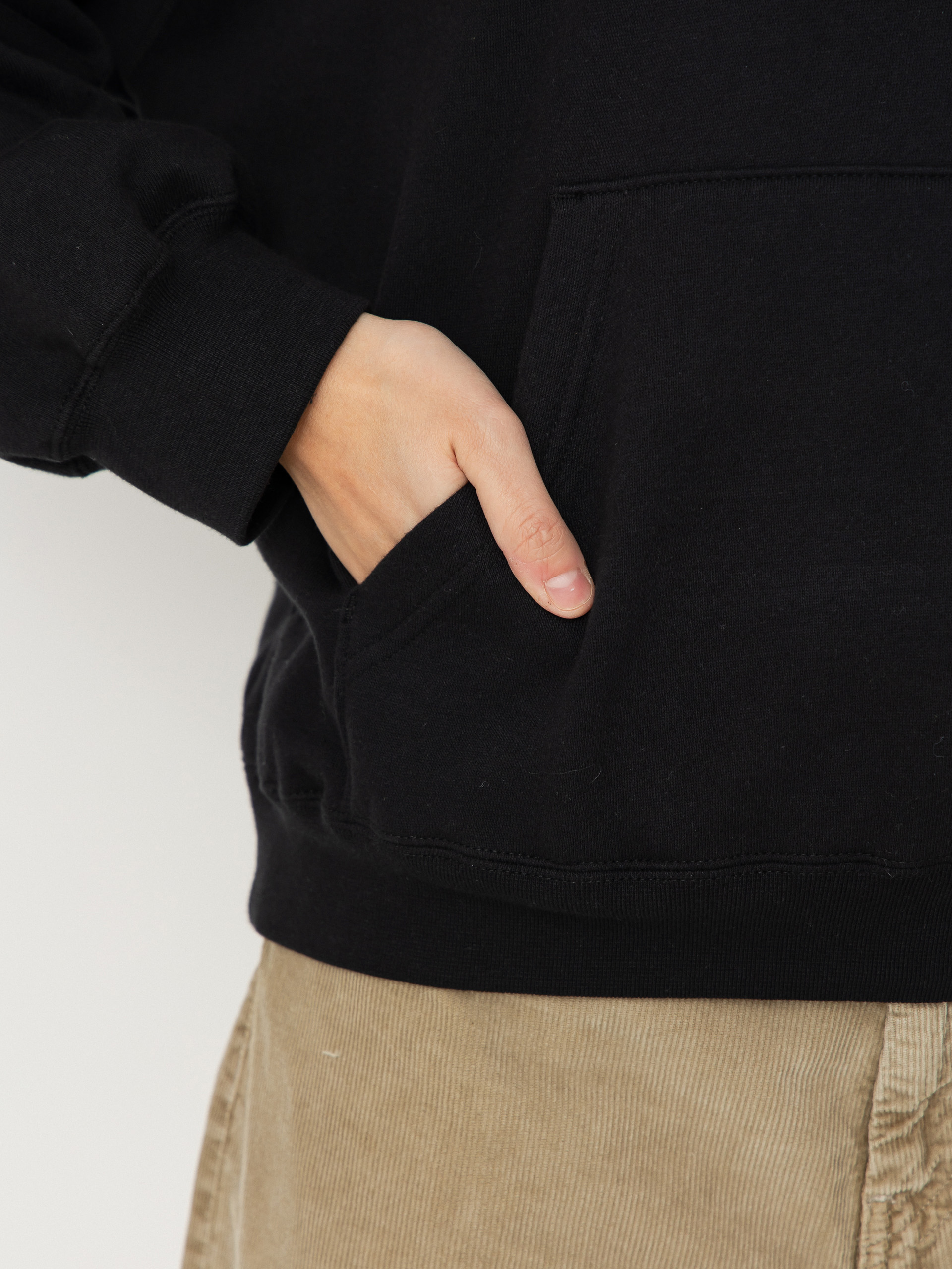 Kapucnis pulóver OBEY Butterfly Baggy Relaxed HD Wmn (digital black)