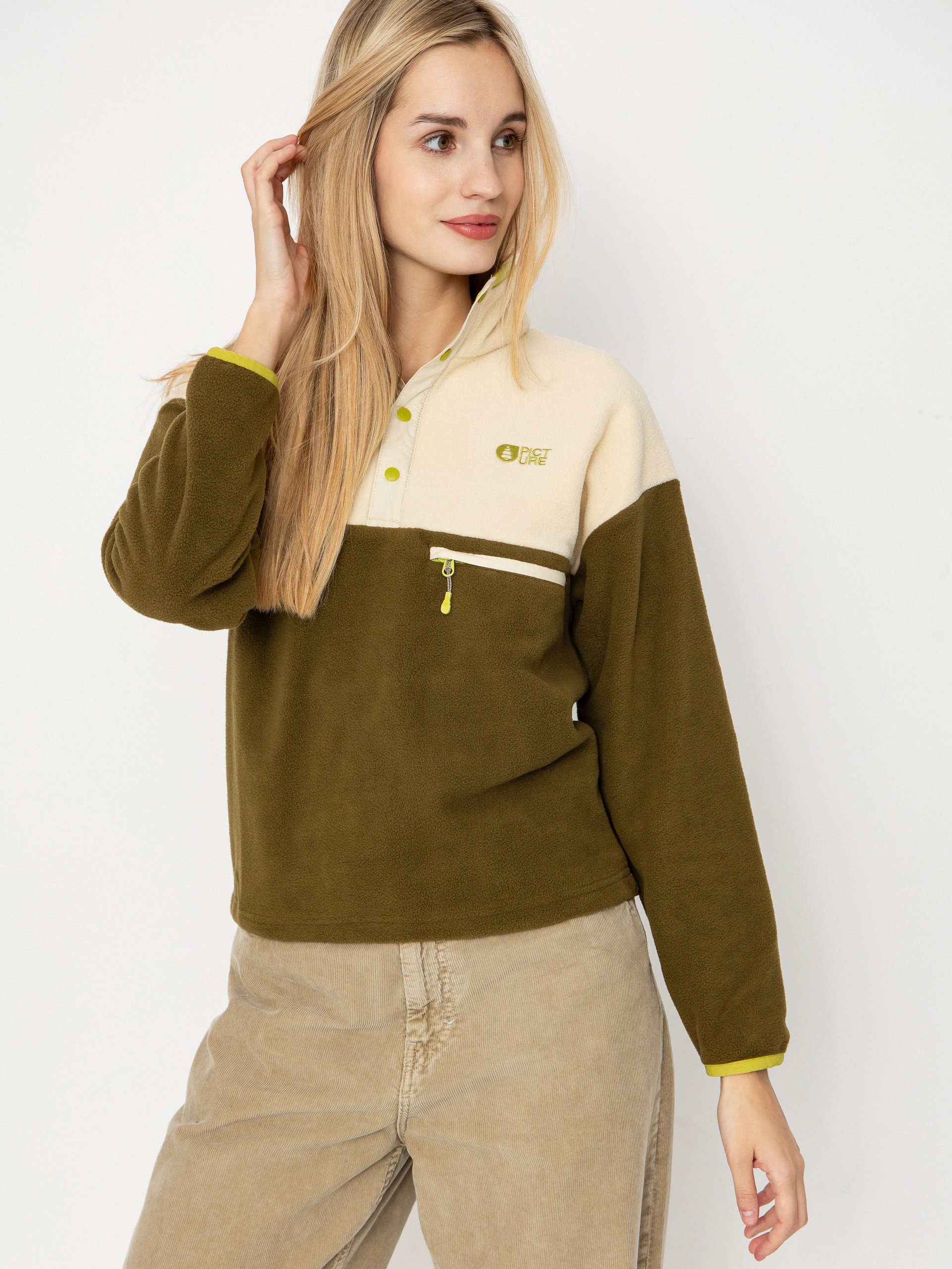 Női Picture Arcca 1/4 Zip Polár pulóver (tobacco)