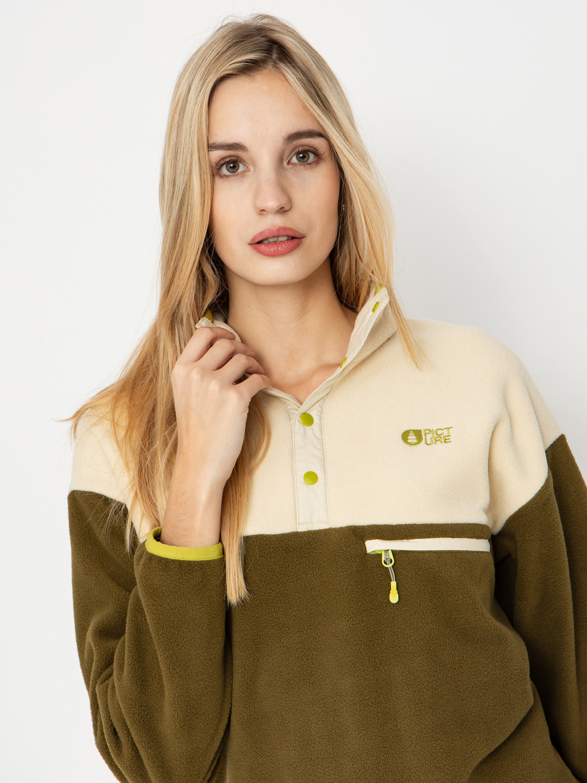 Női Picture Arcca 1/4 Zip Polár pulóver (tobacco)