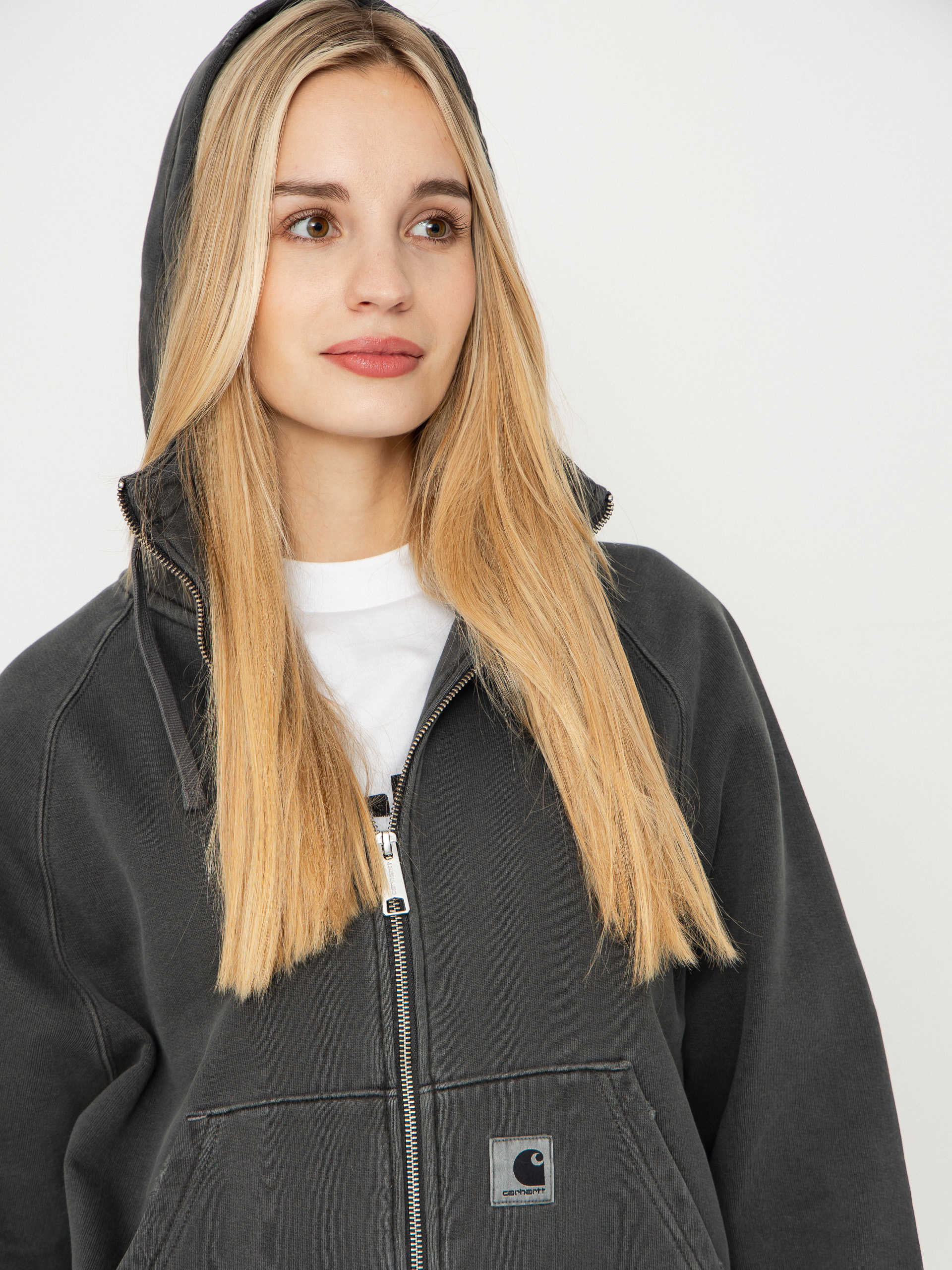 Kapucnis pulóver Carhartt WIP Torion ZHD Wmn (black)