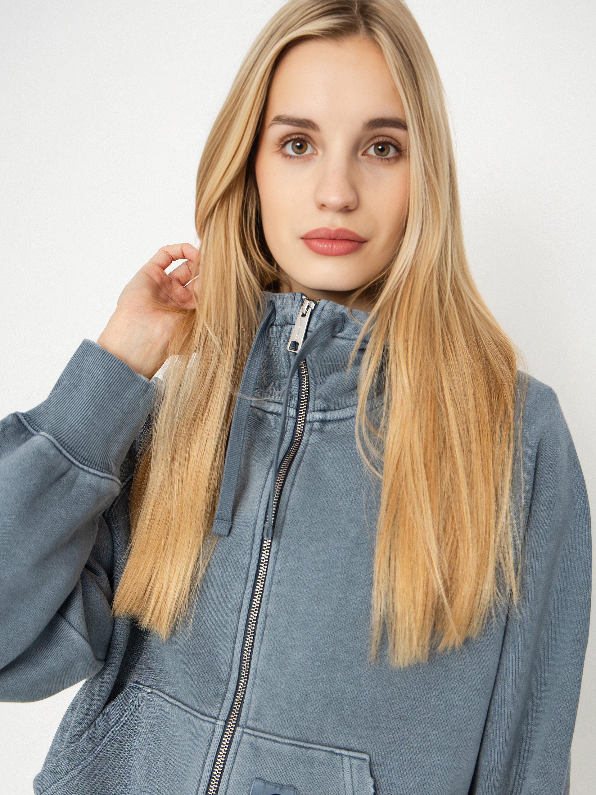 Kapucnis pulóver Carhartt WIP Torion ZHD Wmn (office blue)