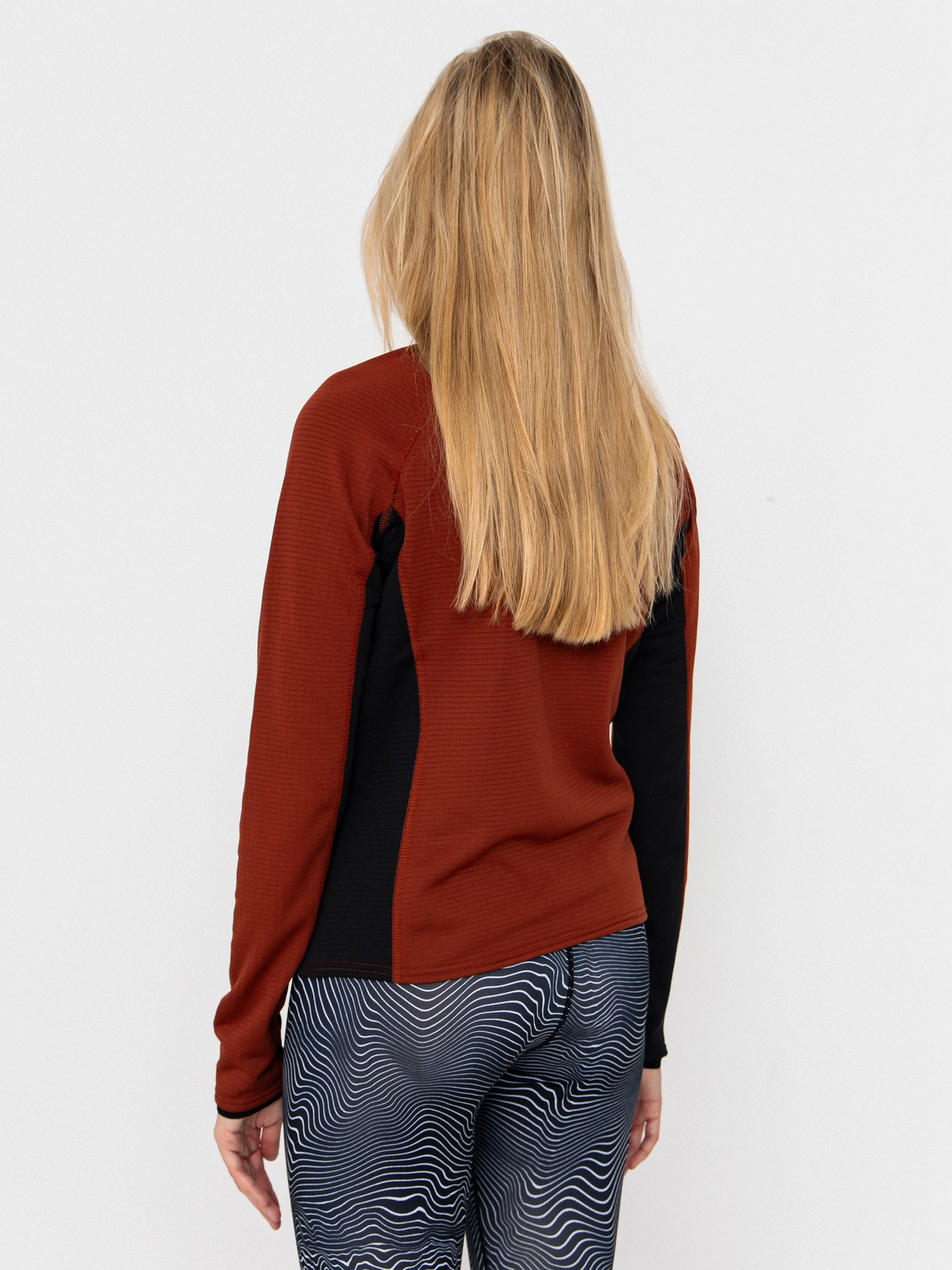 Női Volcom Gridlock Crew Neck Thermo pulóver (henna)