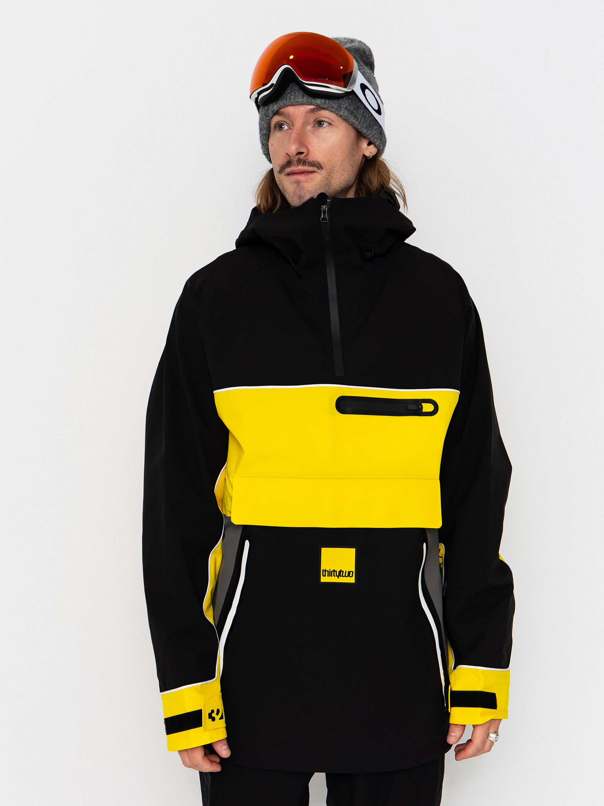 Férfi Snowboard dzseki ThirtyTwo Light Anorak (black/yellow)