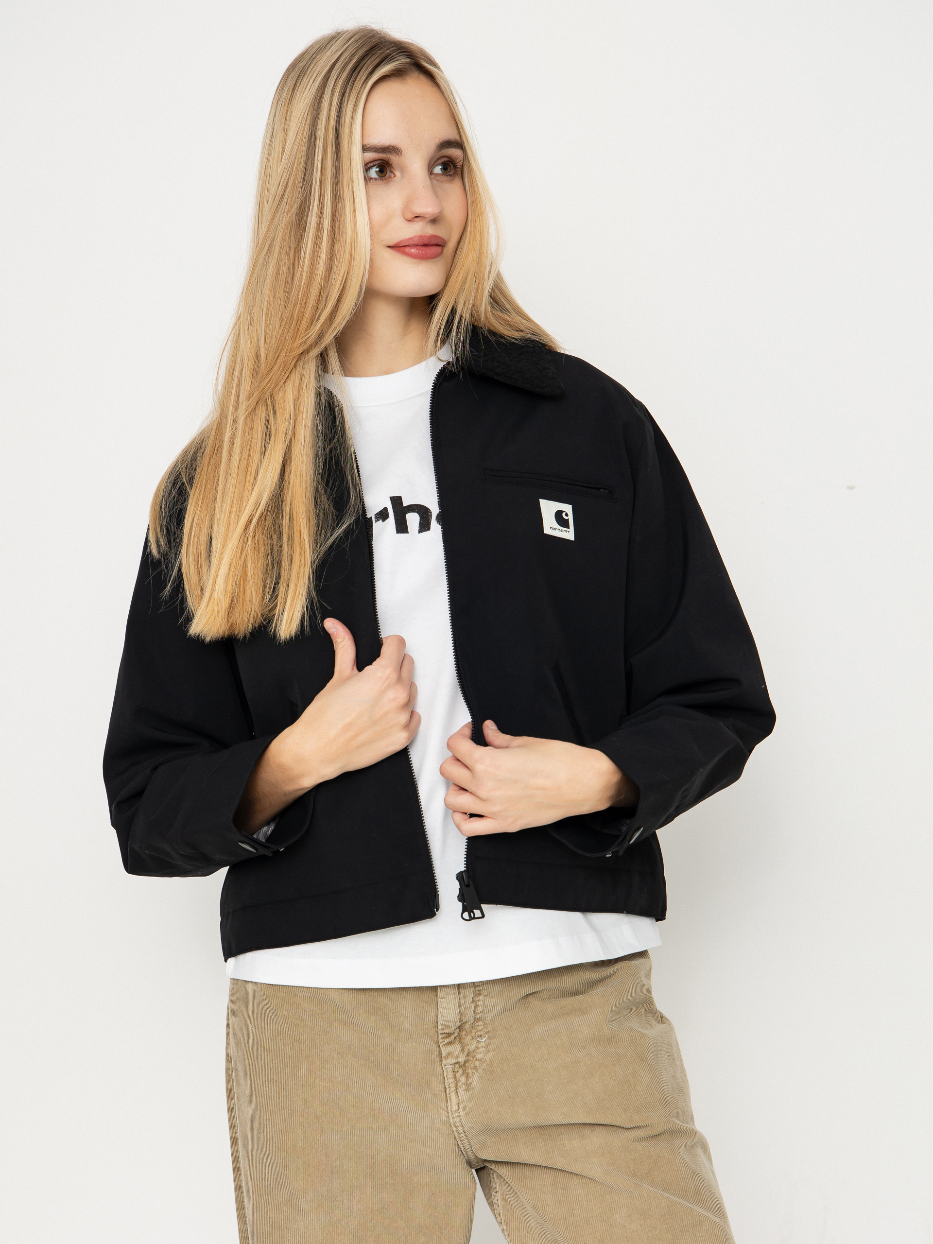 Carhartt WIP Newkirk Dzseki Wmn (black/wild dog print)