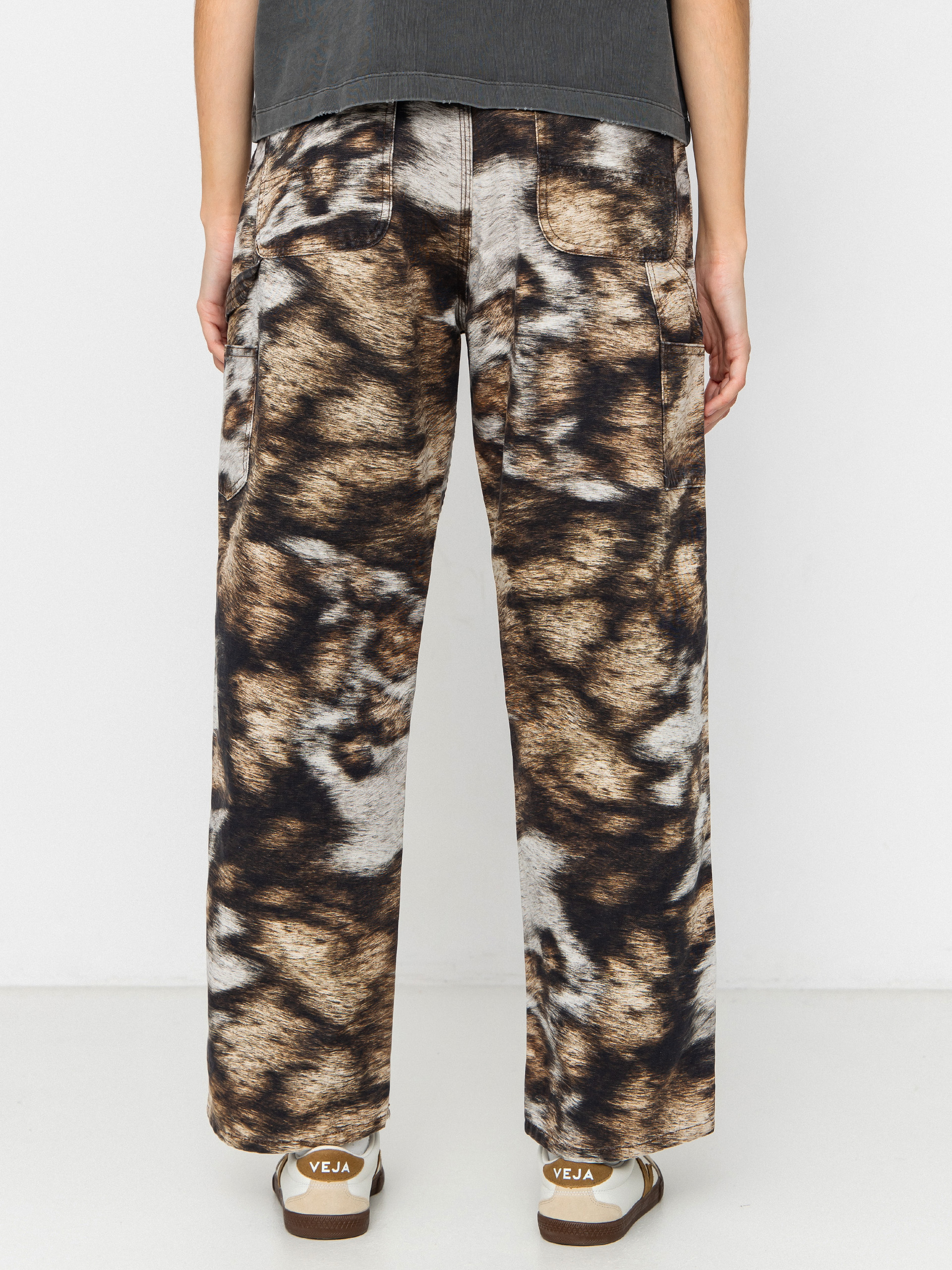 Kisnadrág Carhartt WIP Brandon Single Knee Wmn (wild dog print/stone washed)
