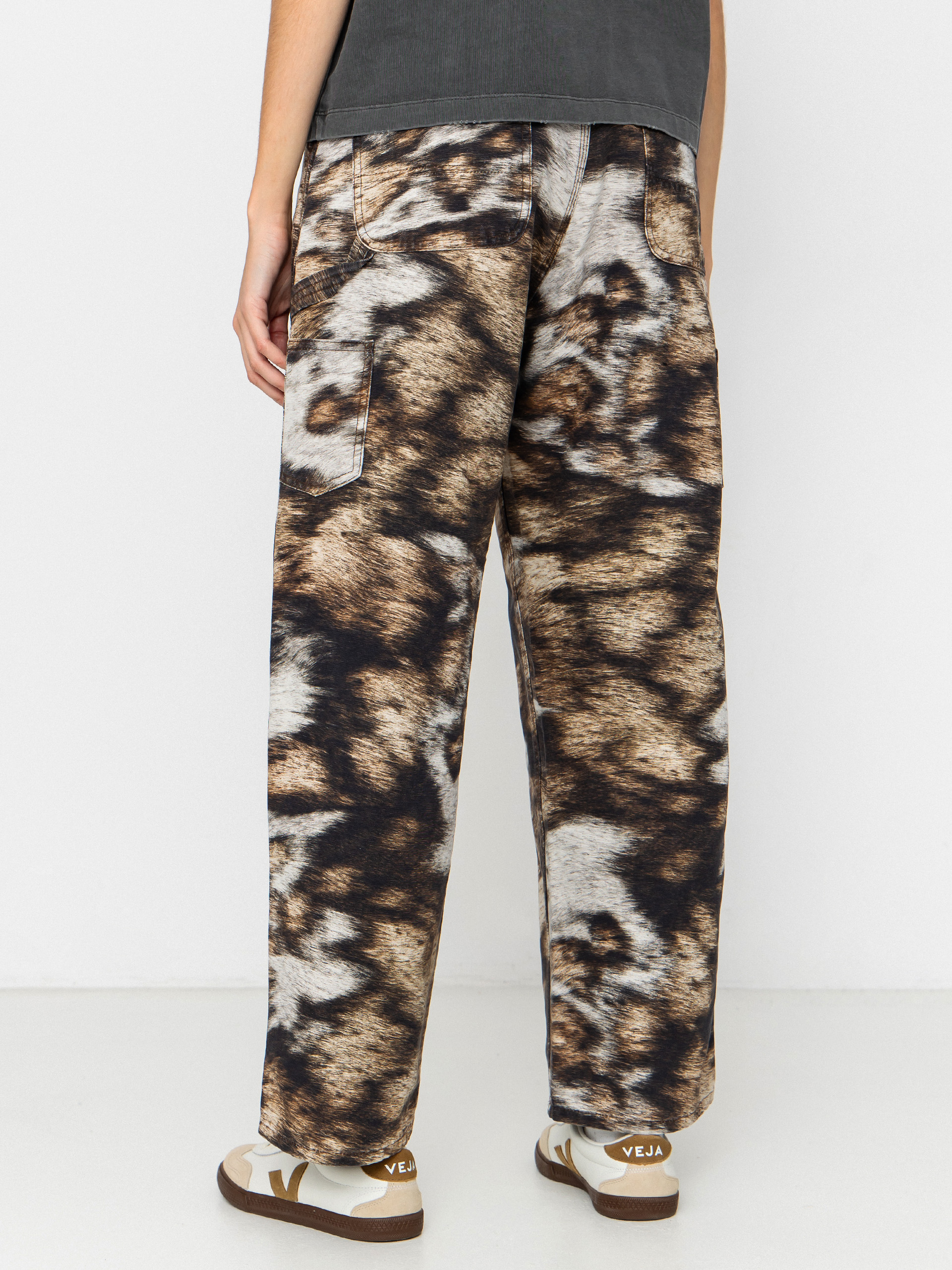 Kisnadrág Carhartt WIP Brandon Single Knee Wmn (wild dog print/stone washed)