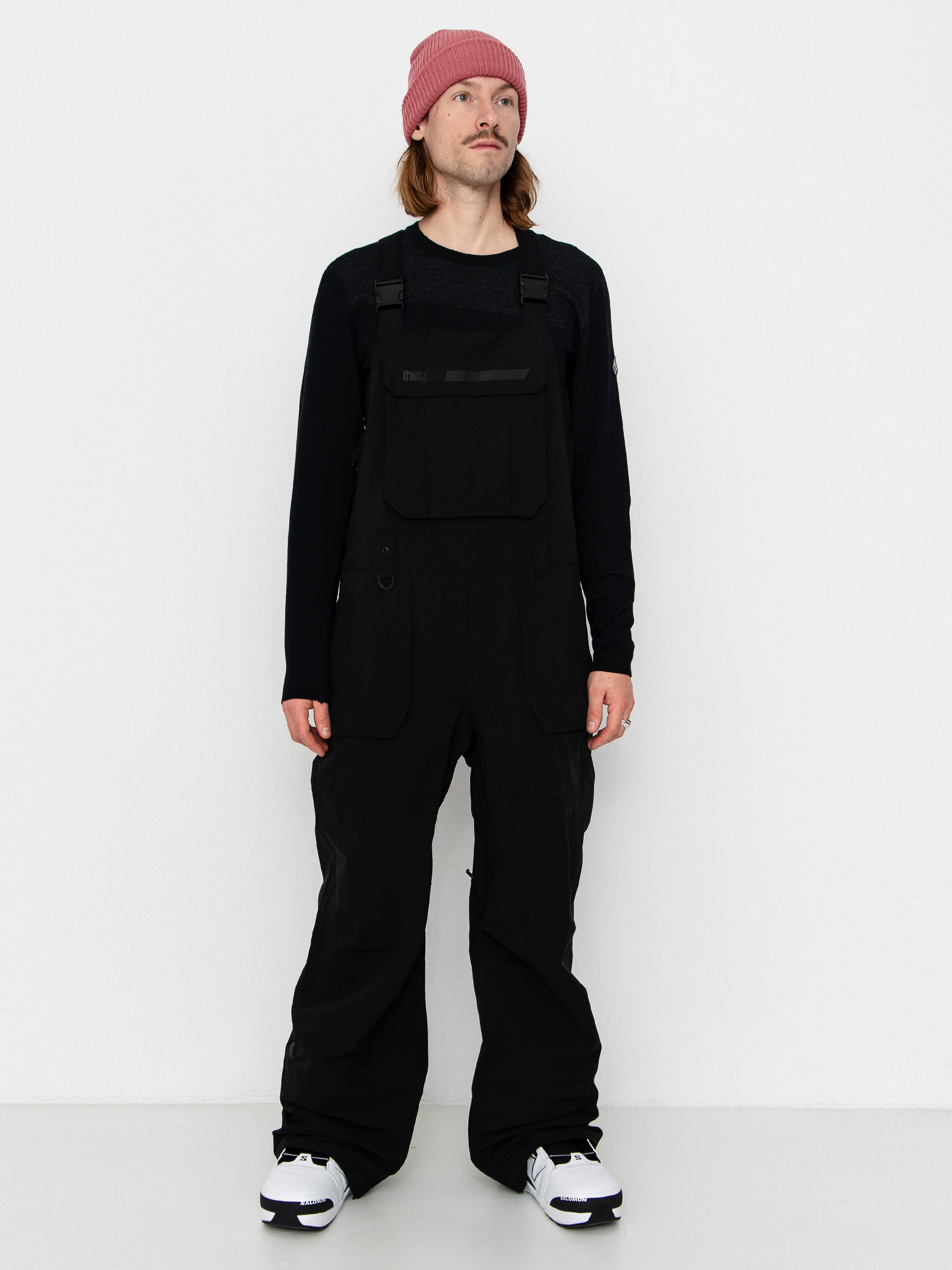 Férfi Snowboard nadrág ThirtyTwo Basement Bib (black)