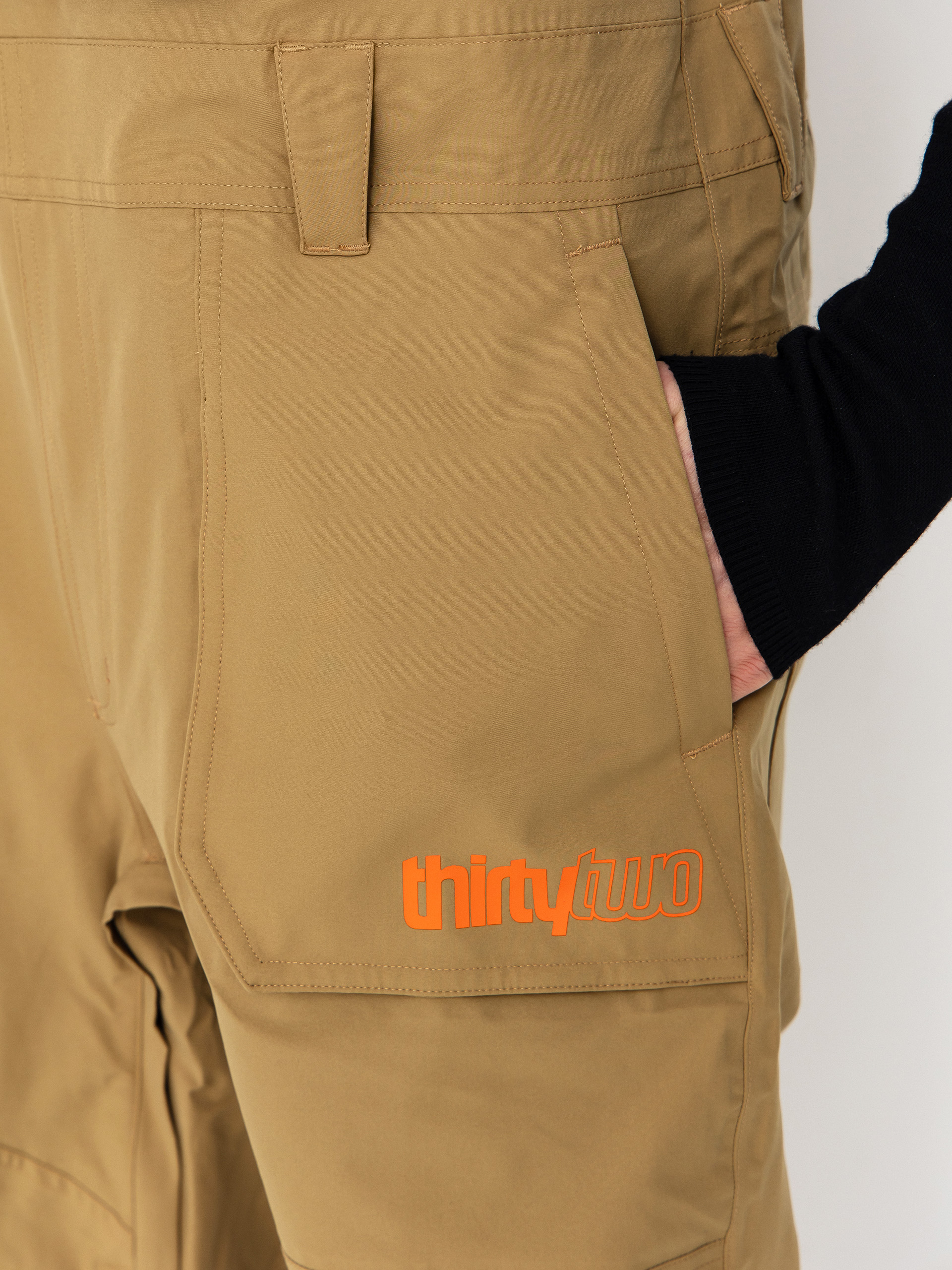 Férfi Snowboard nadrág ThirtyTwo Basement Bib (khaki)