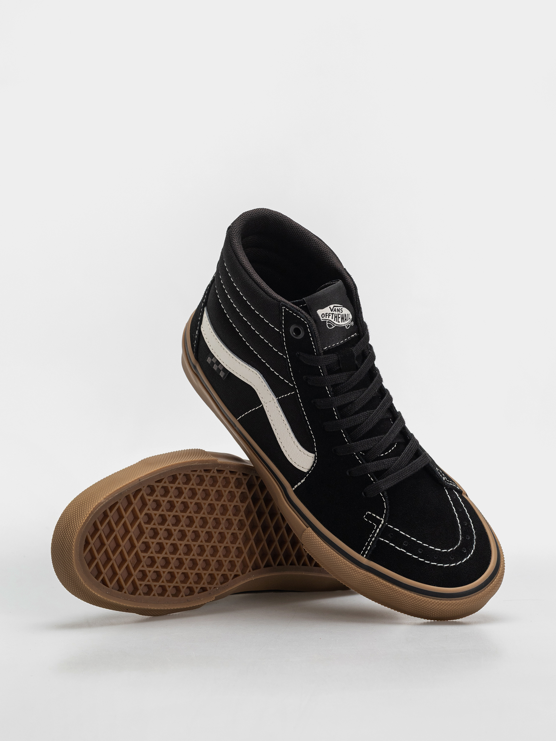 Vans Skate Sk8 Hi Cipők (black/gum/white)