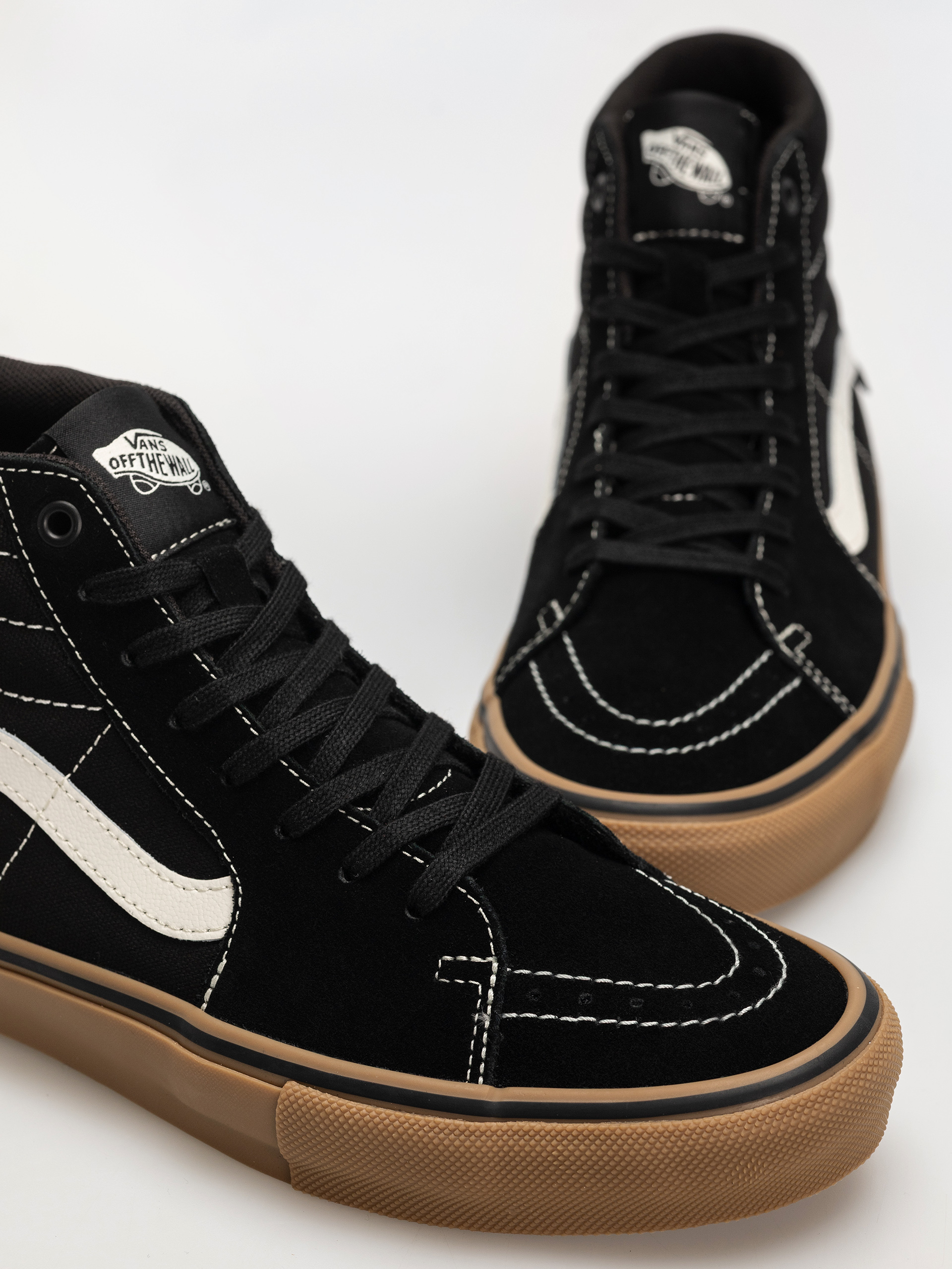 Vans Skate Sk8 Hi Cipők (black/gum/white)
