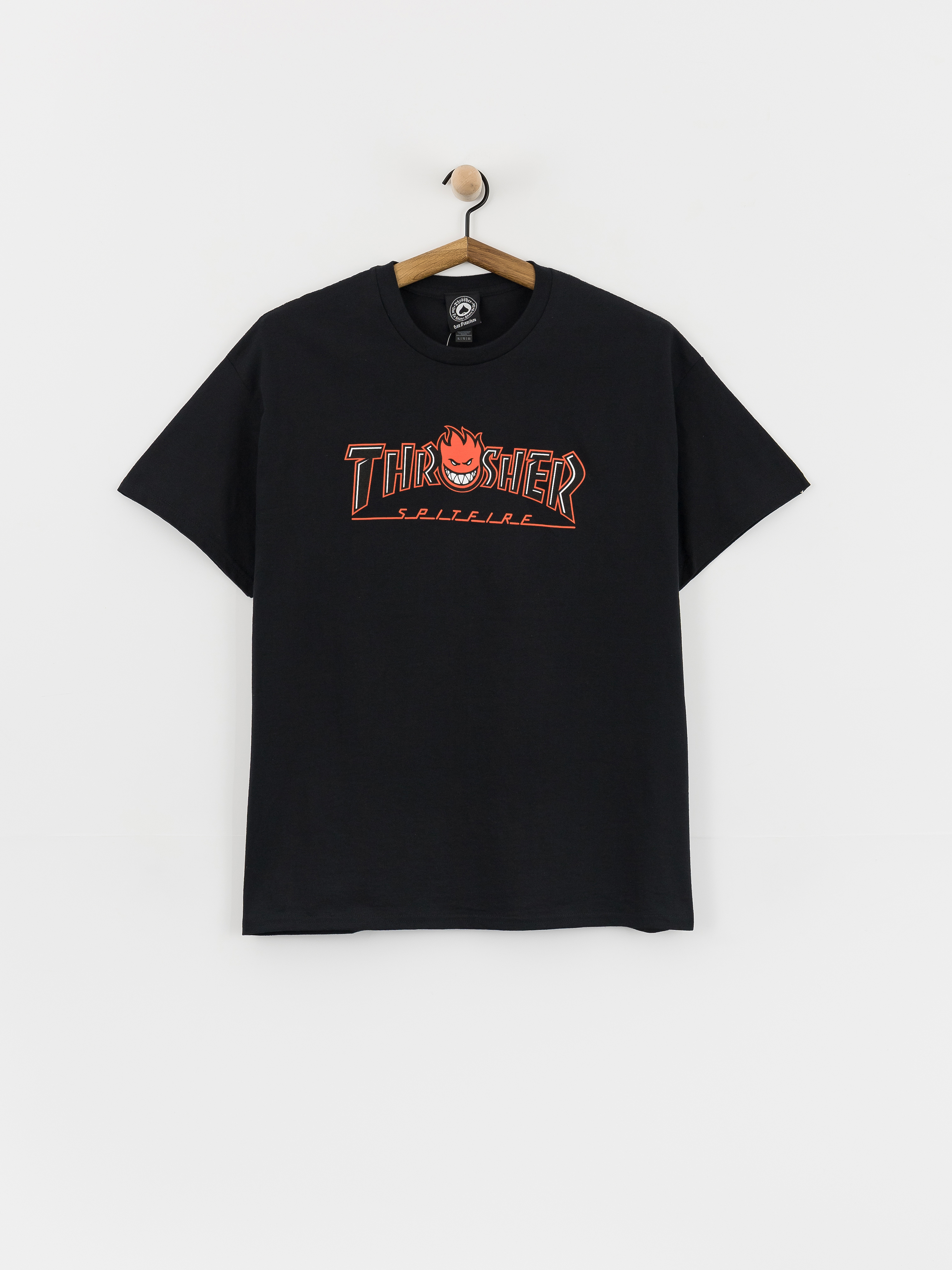 Thrasher x Spitfire Big Head Outline Pu00f3lu00f3 (black)