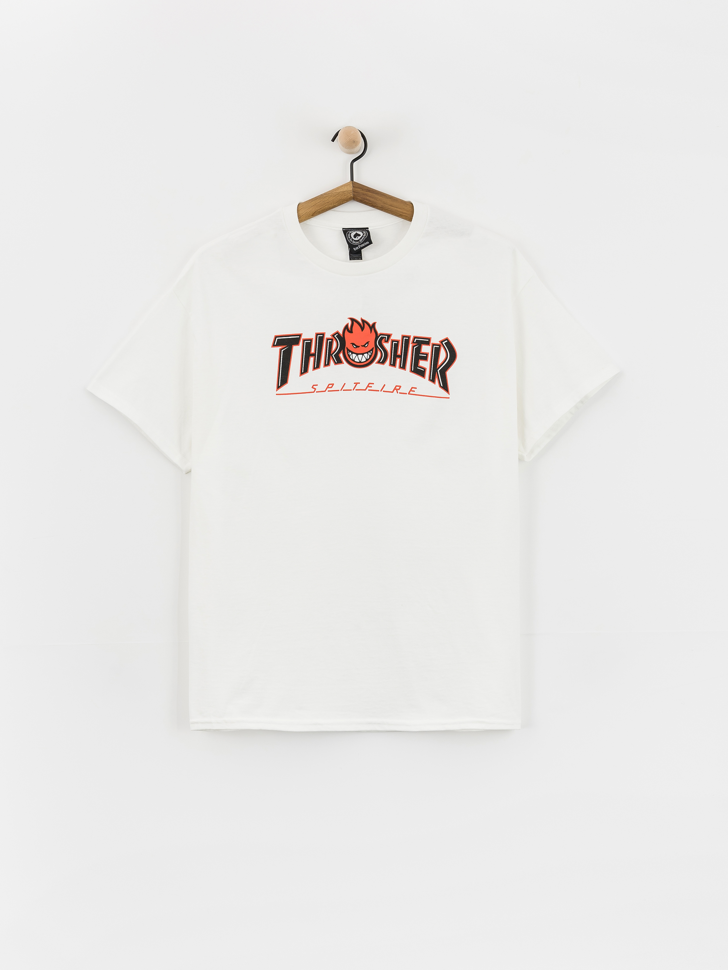 Thrasher x Spitfire Big Head Outline Pu00f3lu00f3 (white)