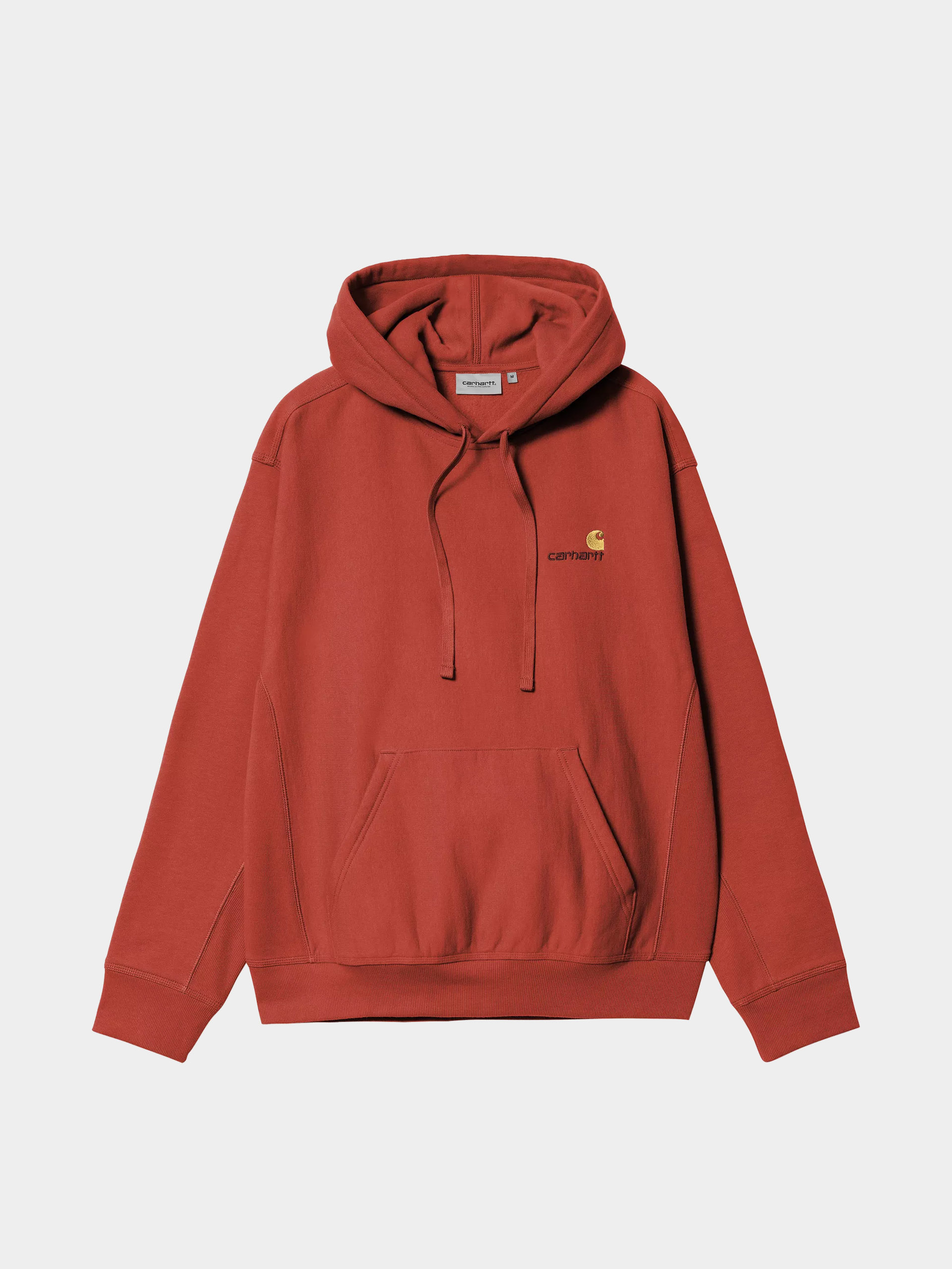 Kapucnis pulóver Carhartt WIP American Script HD (oxide red)