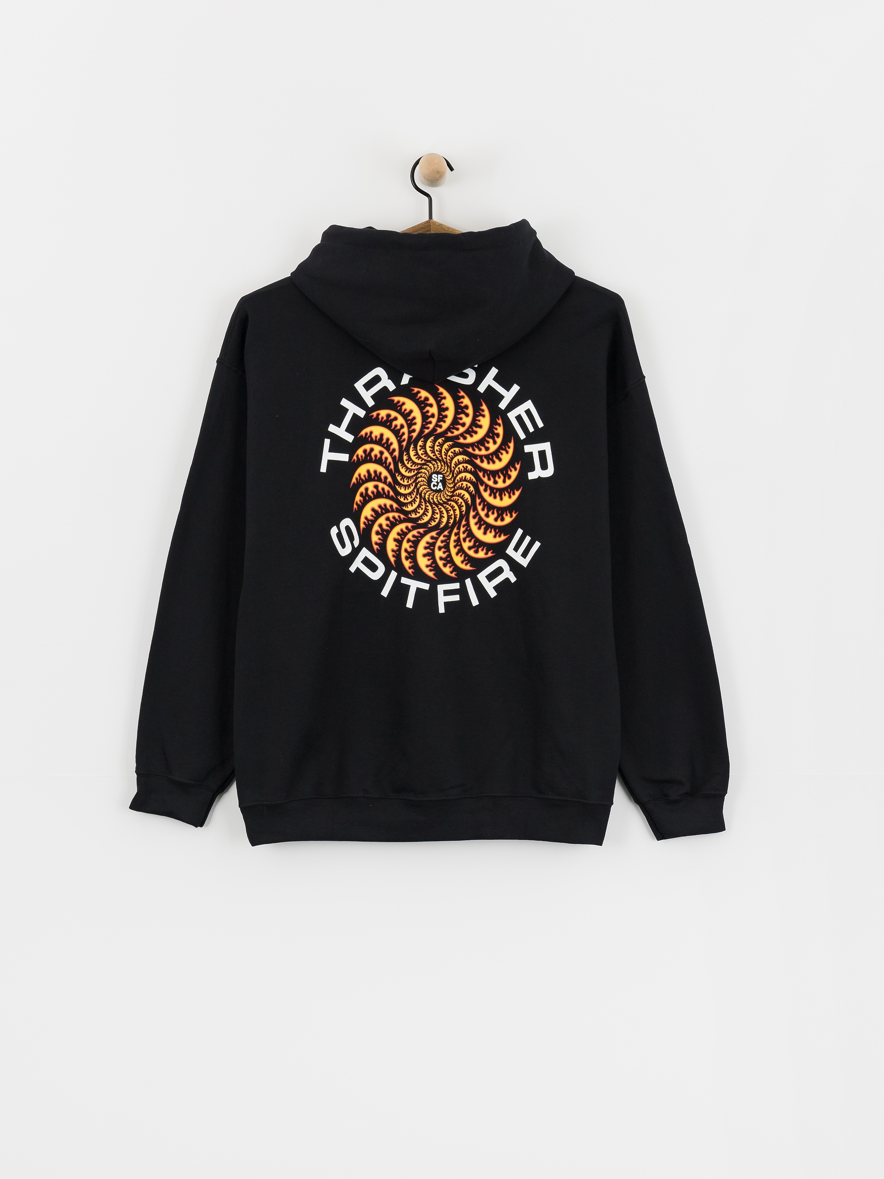 Thrasher x Spitfire Classic Swirl HD Kapucnis pulóver (black)
