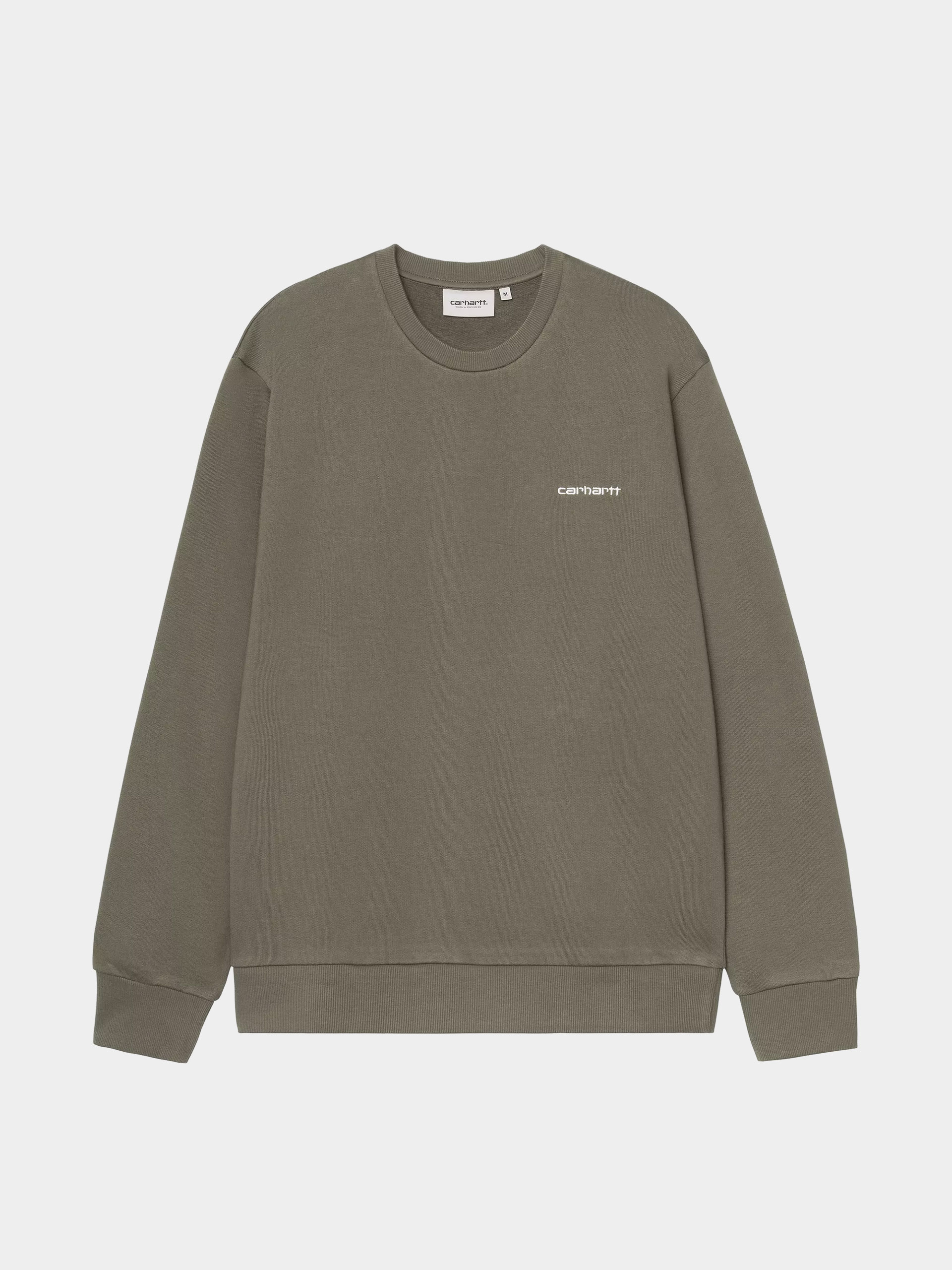 Pulóver Carhartt WIP Script Embroidery (leaf/white)