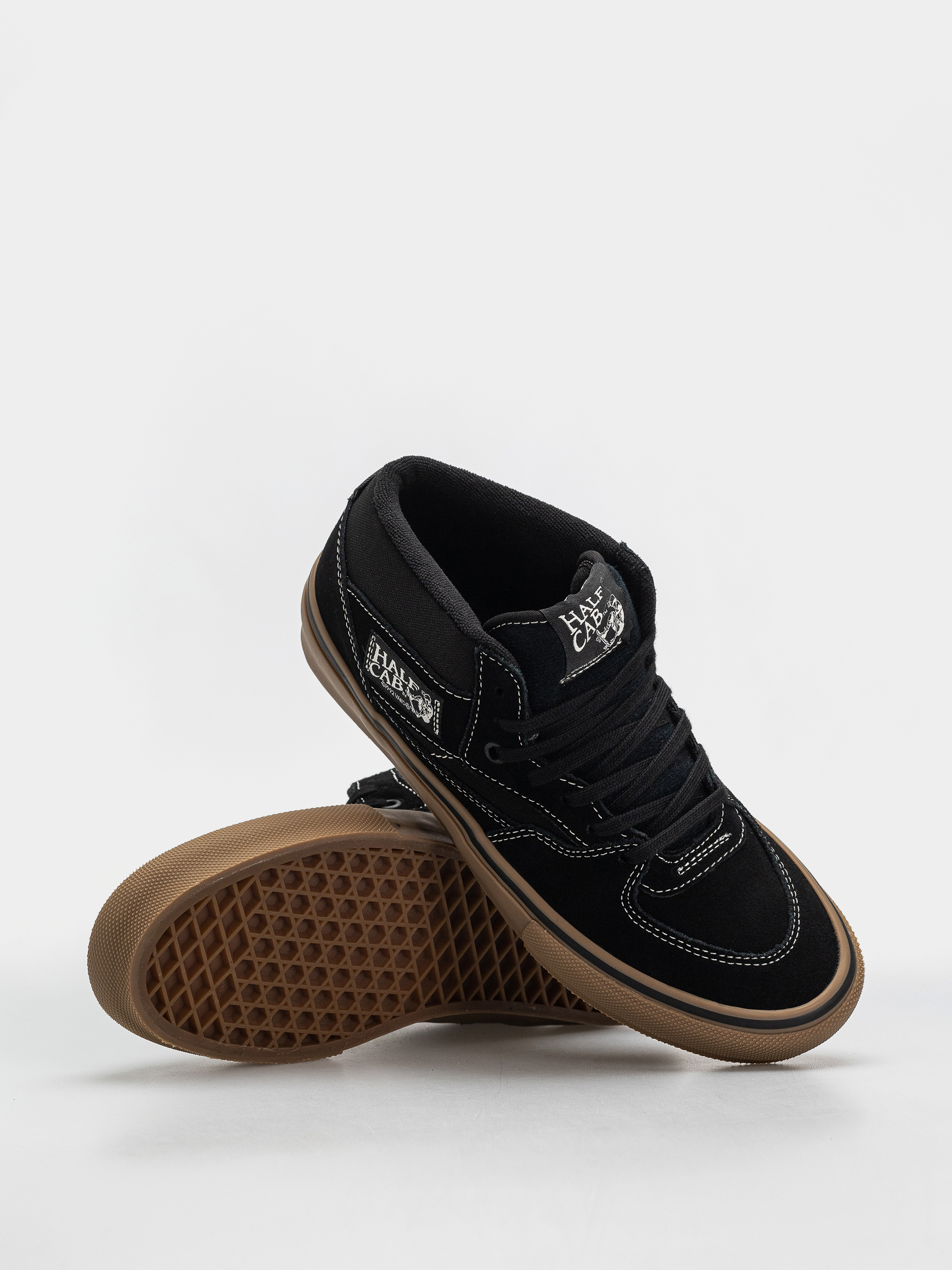 Vans Skate Half Cab Cipők (black/gum/white)