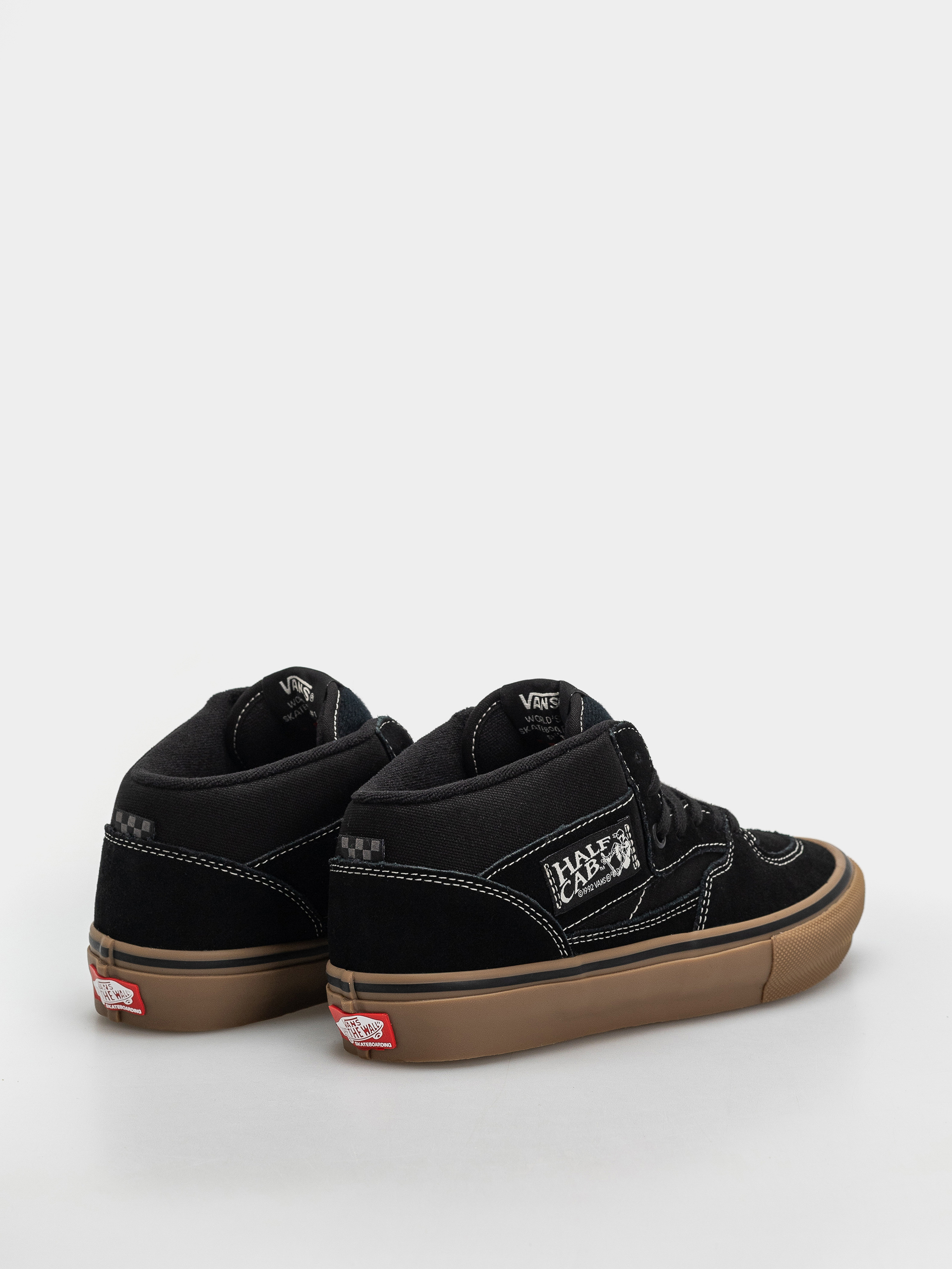 Vans Skate Half Cab Cipők (black/gum/white)