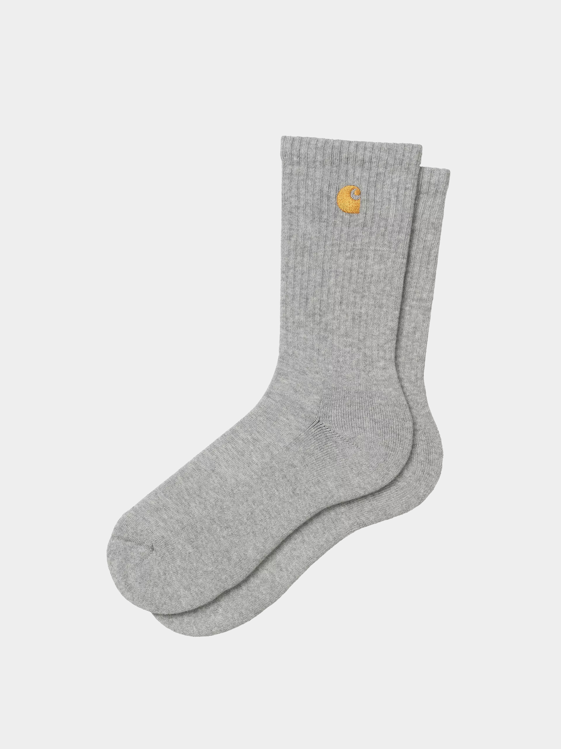 Zokni Carhartt WIP Chase (grey heather/gold)