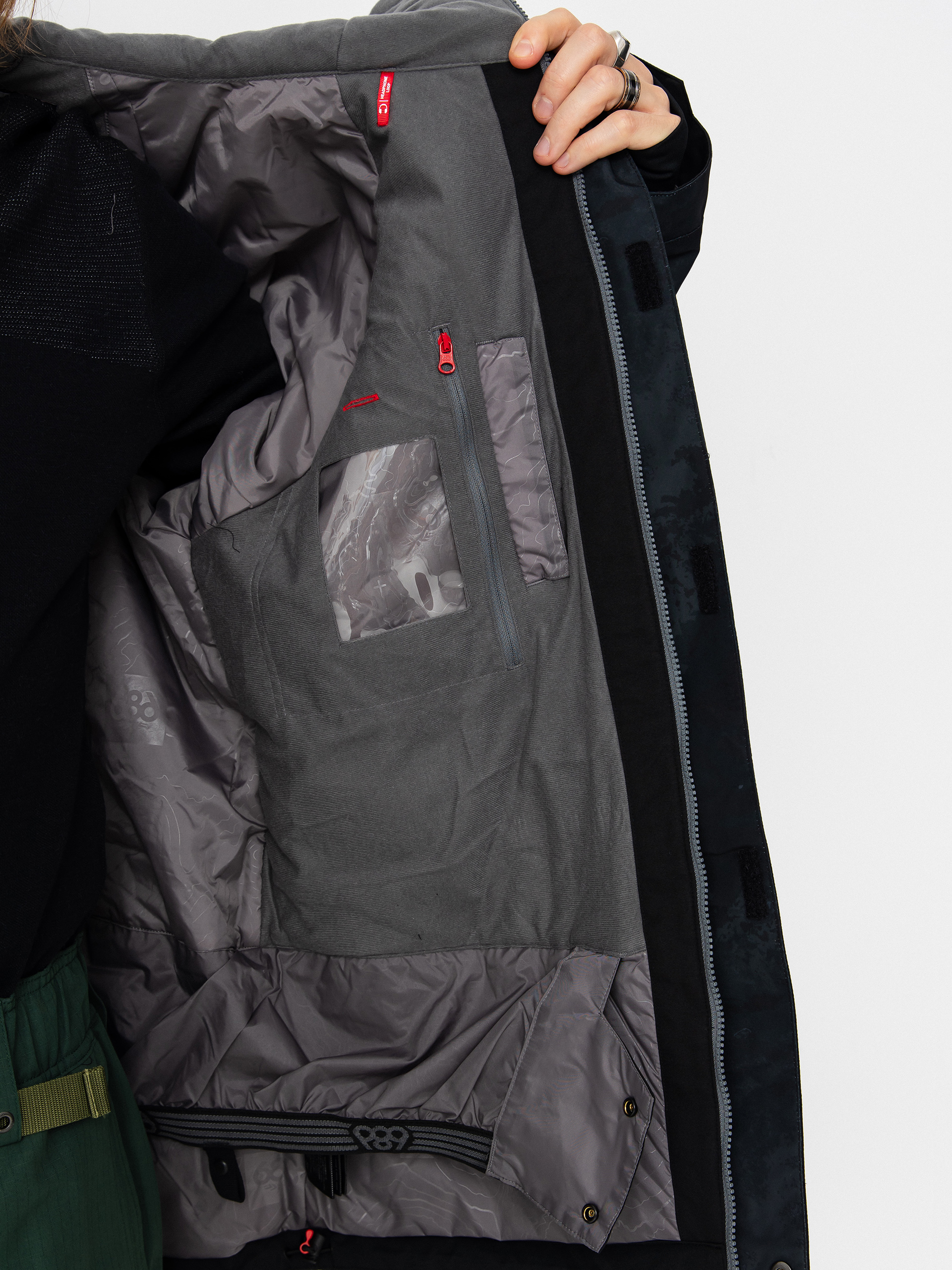 Férfi Snowboard dzseki 686 Geo Insulated (black hemisphere)