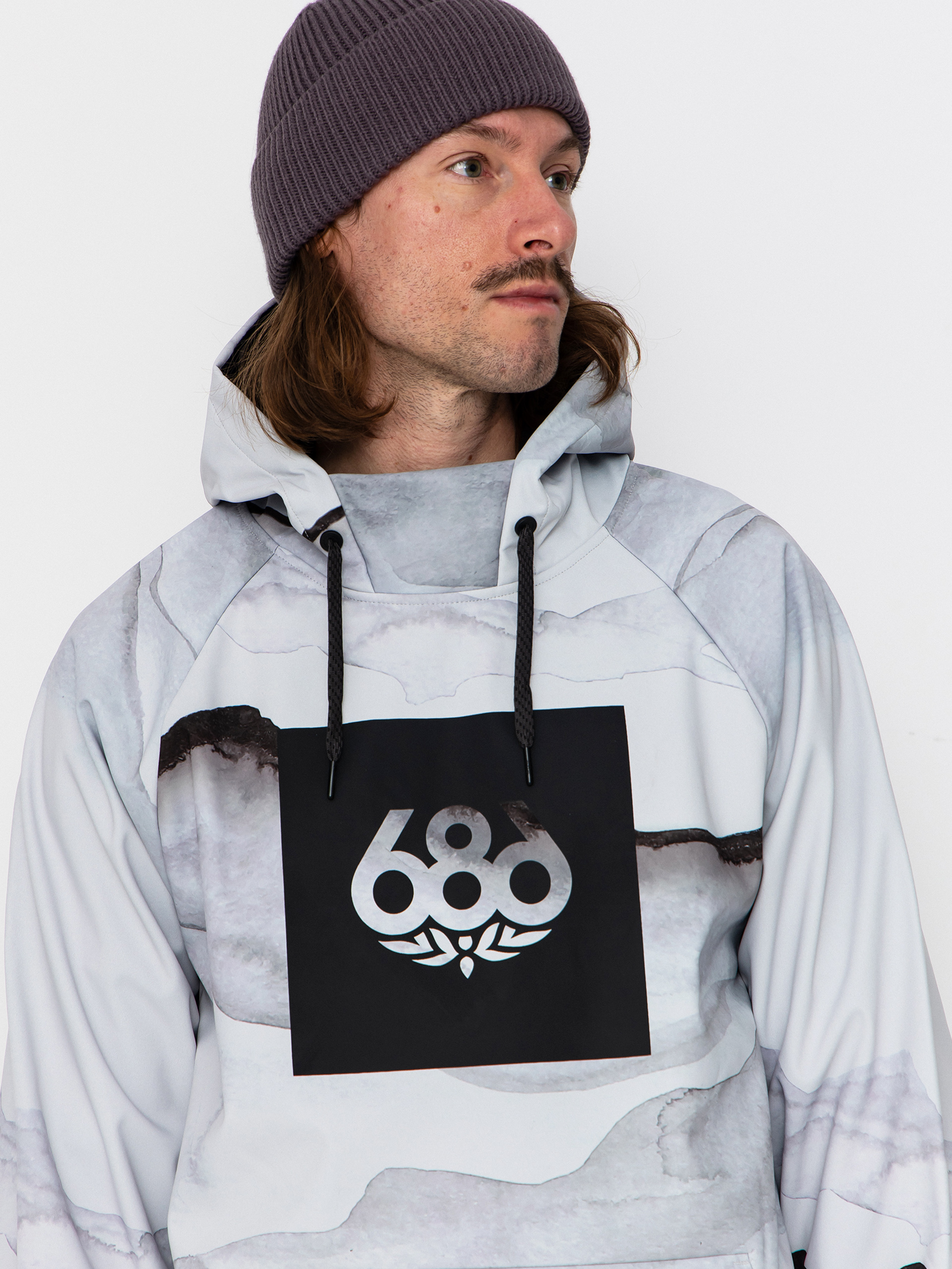 Férfi Thermo pulóver 686 Waterproof HD (smoke mountain print)