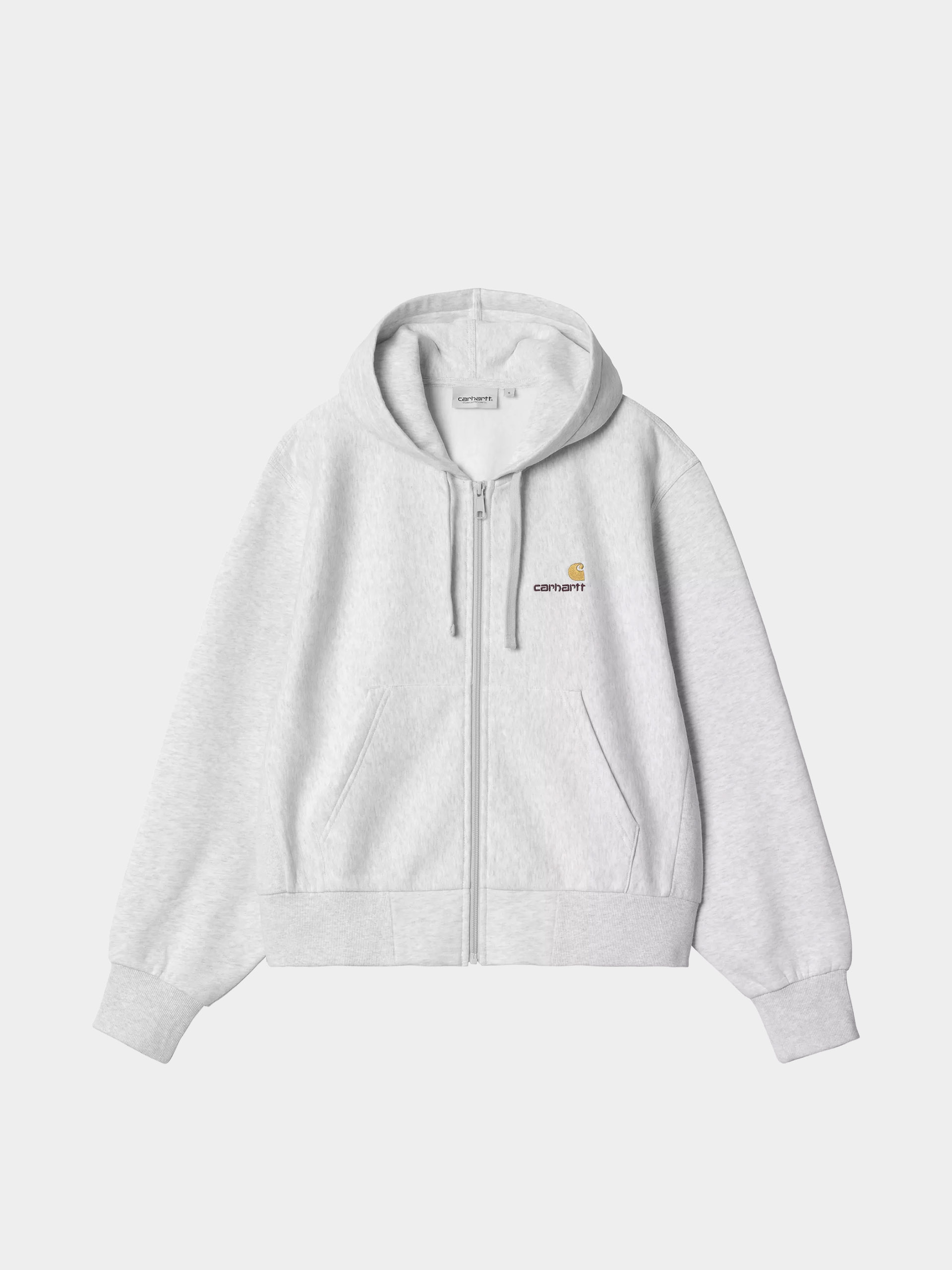 Kapucnis pulóver Carhartt WIP American Script ZHD Wmn (ash heather)