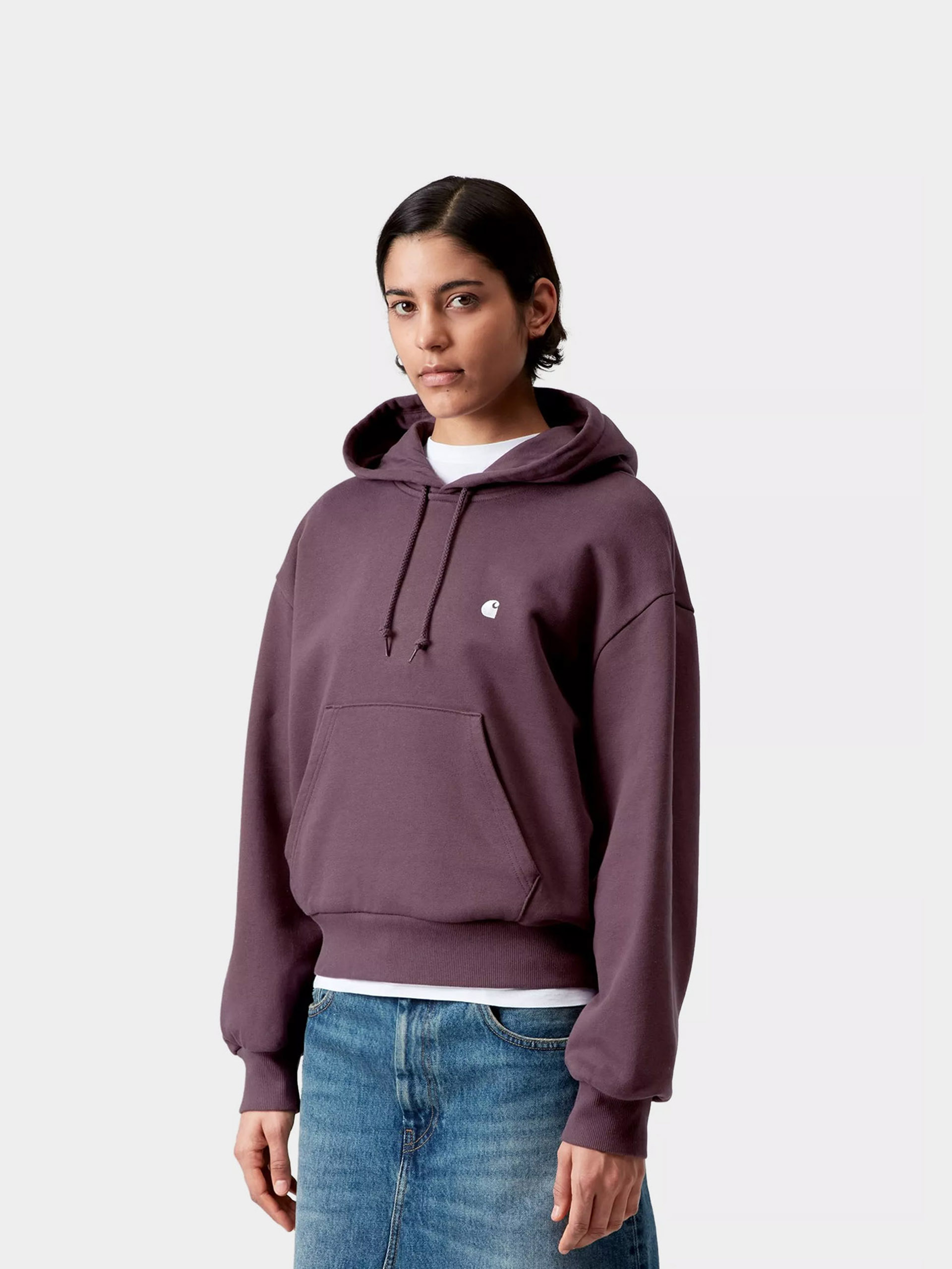 Kapucnis pulóver Carhartt WIP Casey HD Wmn (cozy purple/silver)