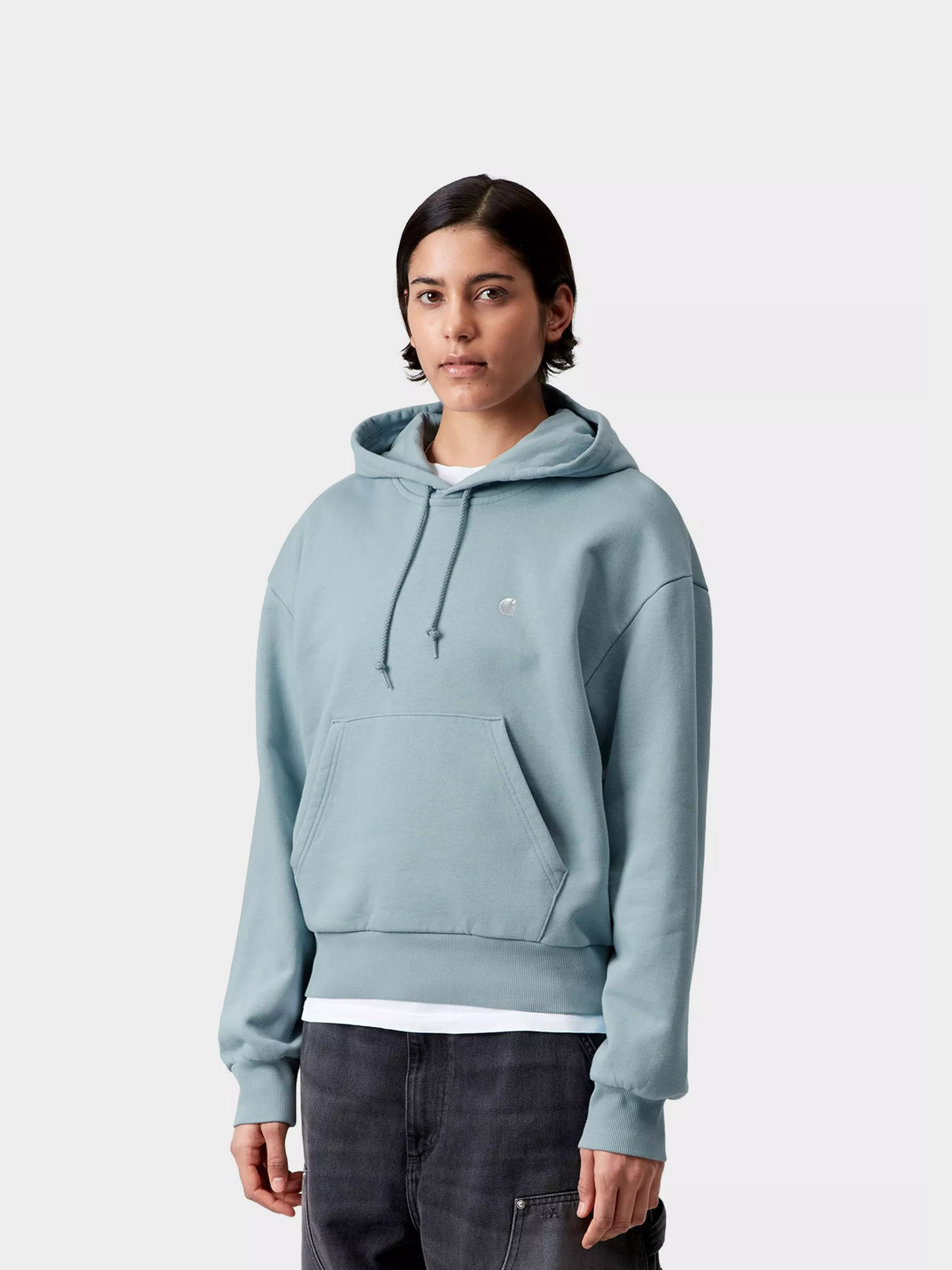 Kapucnis pulóver Carhartt WIP Casey HD Wmn (tourmaline/silver)