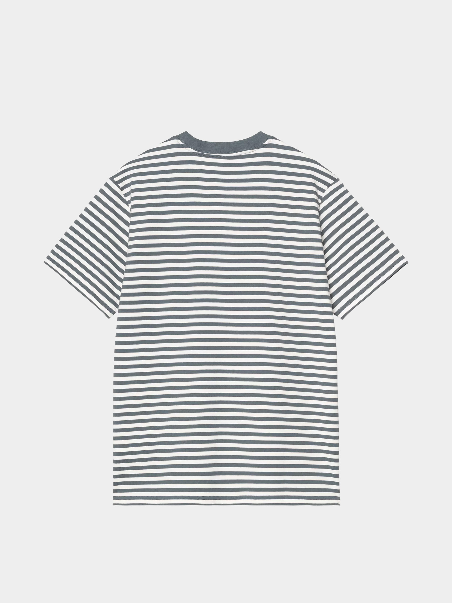 Póló Carhartt WIP Ezra Pocket (ezra stripe/cozy blue/wax)