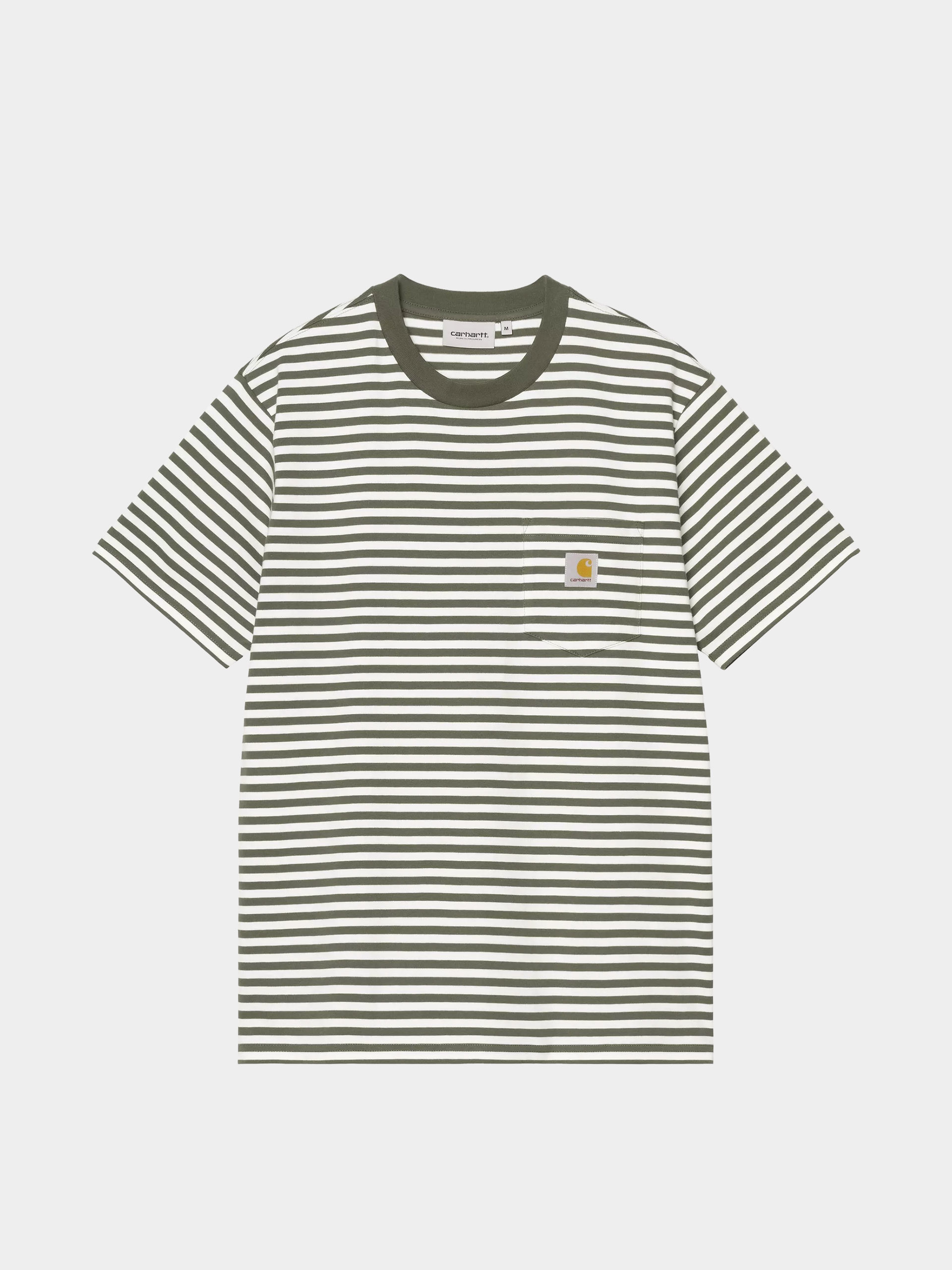 Póló Carhartt WIP Ezra Pocket (ezra stripe/leaf/wax)