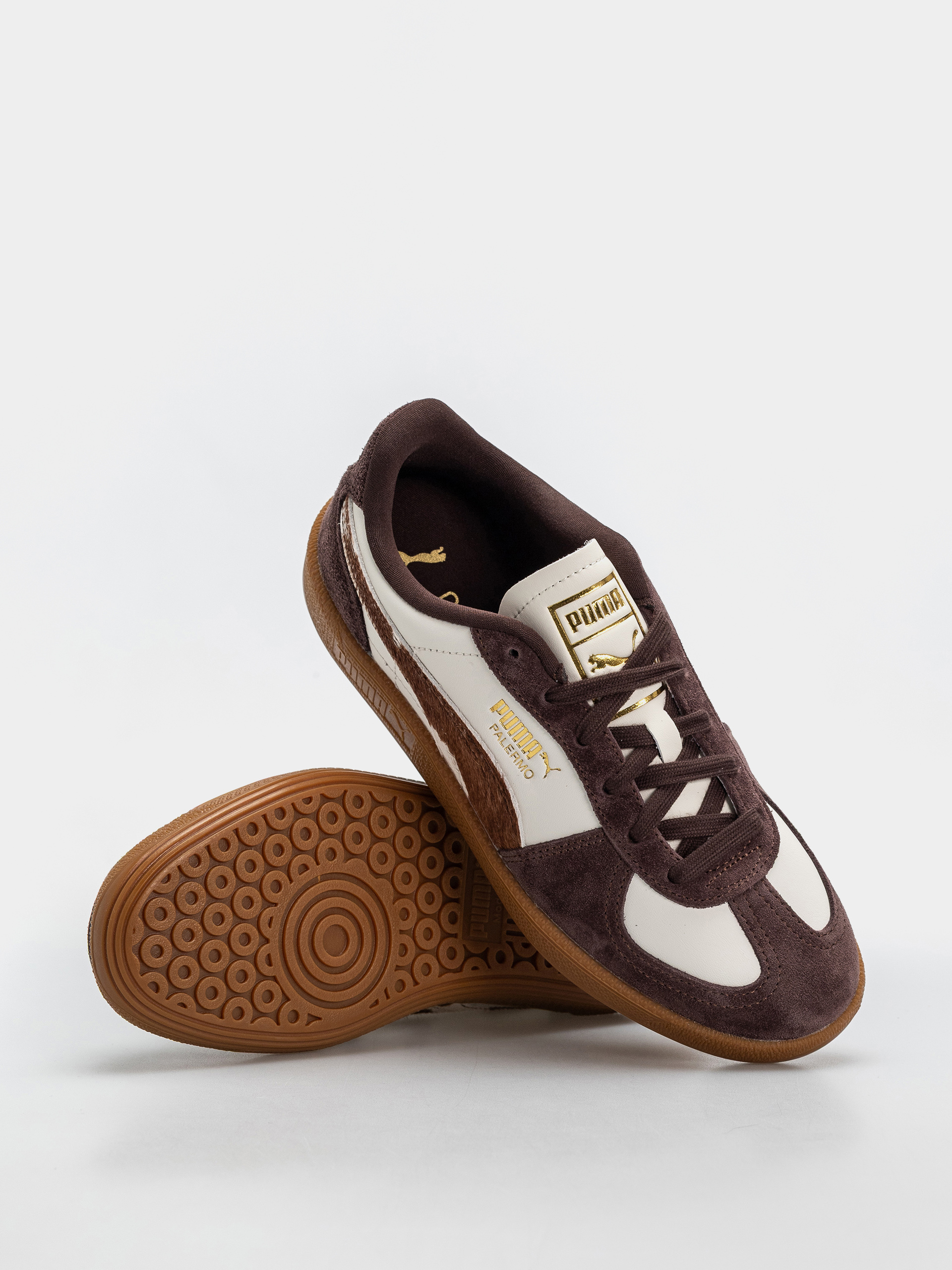 Puma Palermo Cow Wmn Cipők (warm white/chocolate brown/gum)