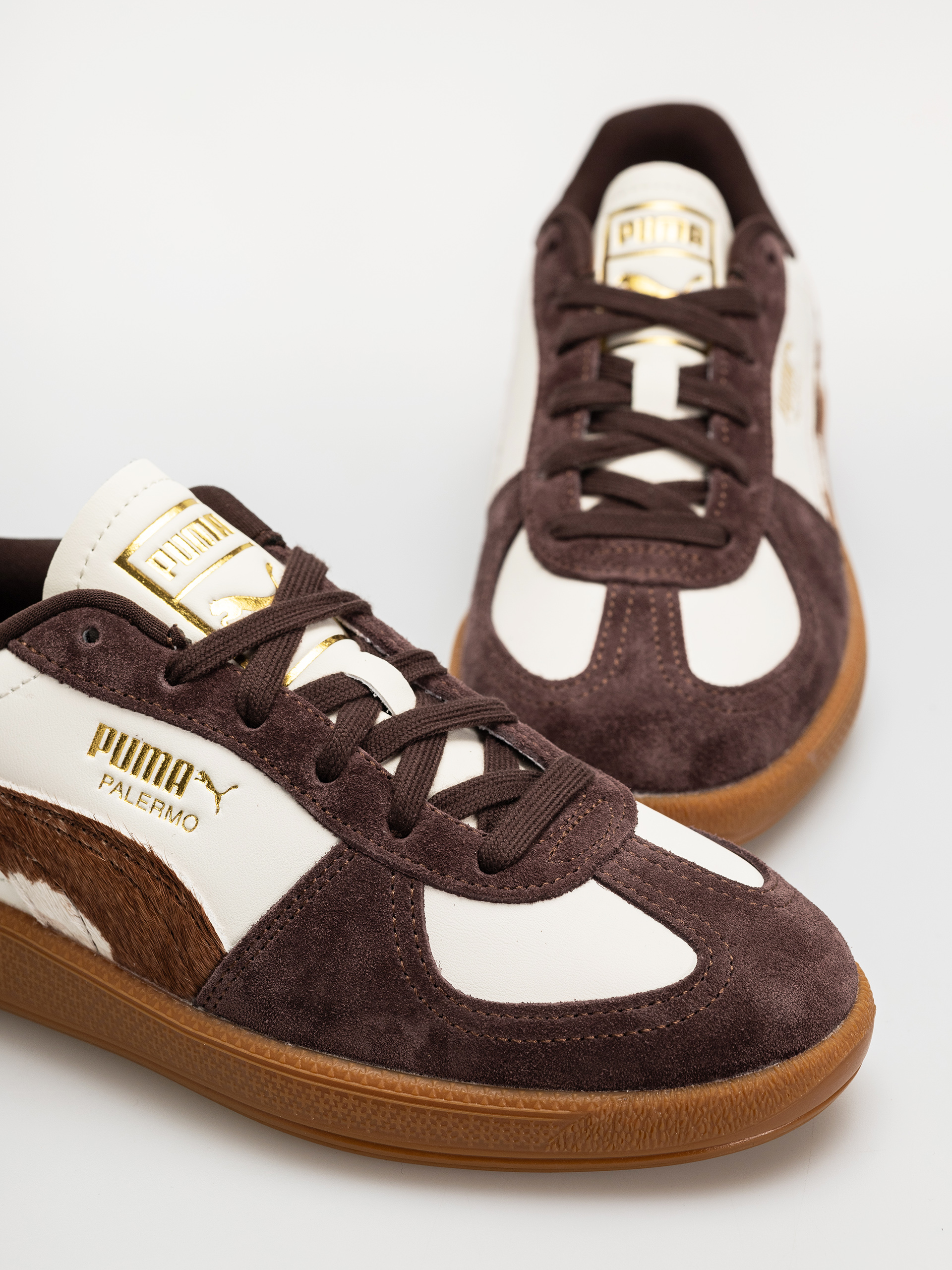 Puma Palermo Cow Wmn Cipők (warm white/chocolate brown/gum)
