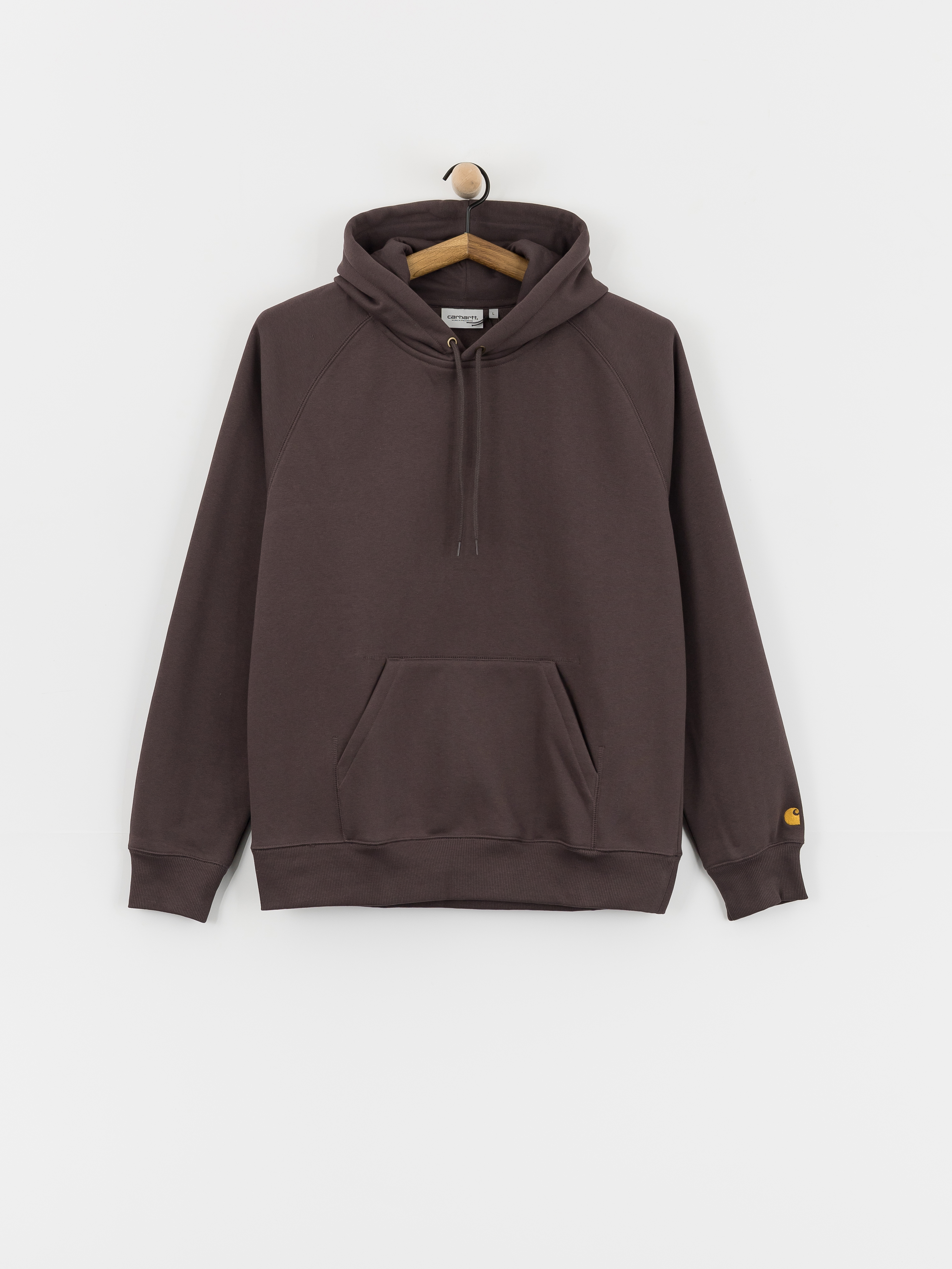 Kapucnis pulu00f3ver Carhartt WIP Chase HD (shale/gold)