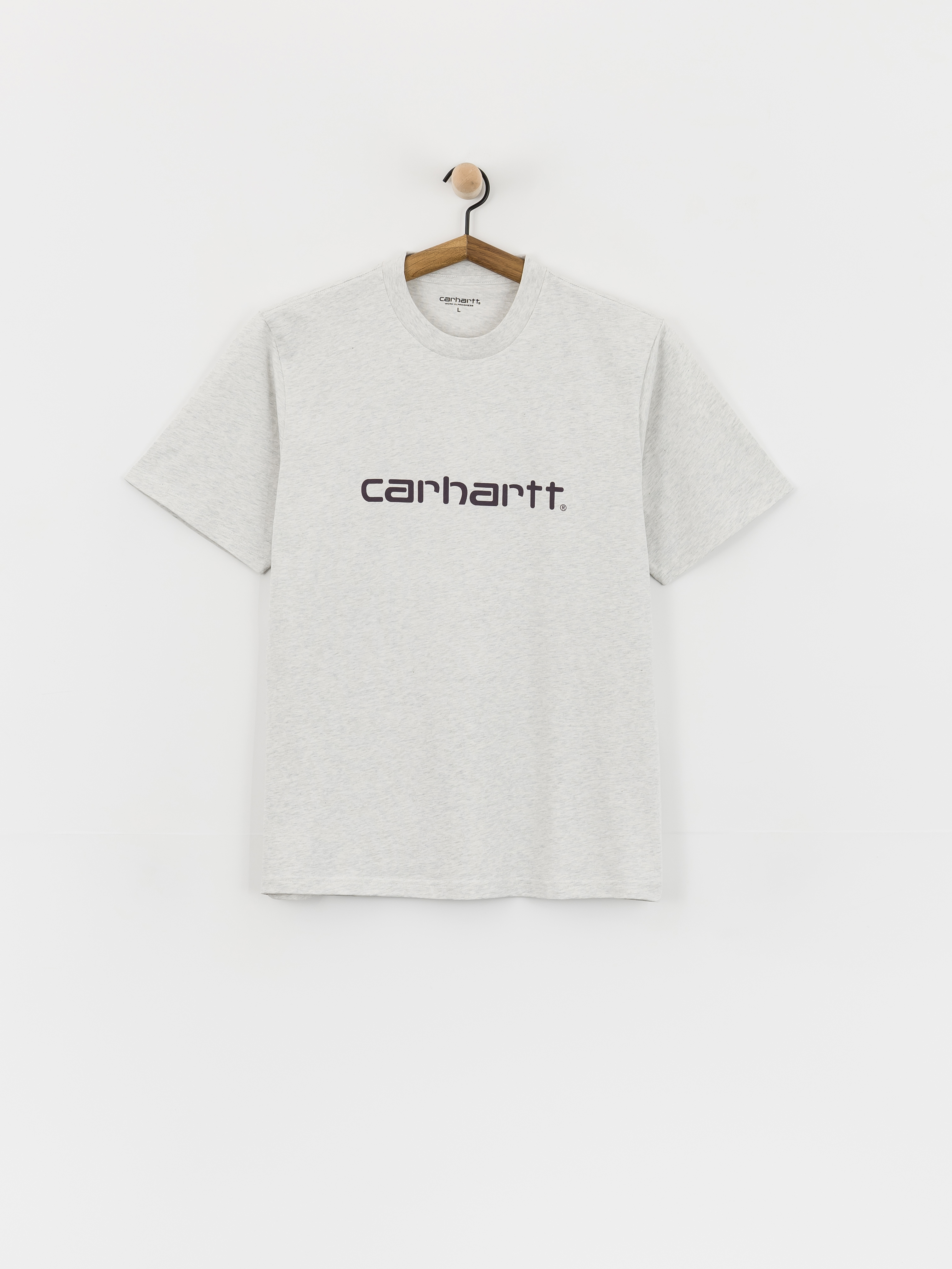 Póló Carhartt WIP Script (ash heather/cozy purple)