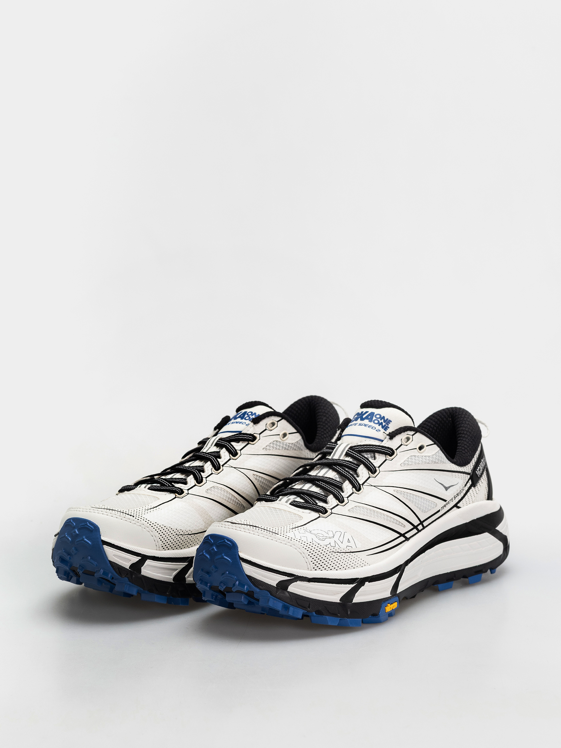 Hoka Mafate Speed 2 Cipők (white/cobalt blue)
