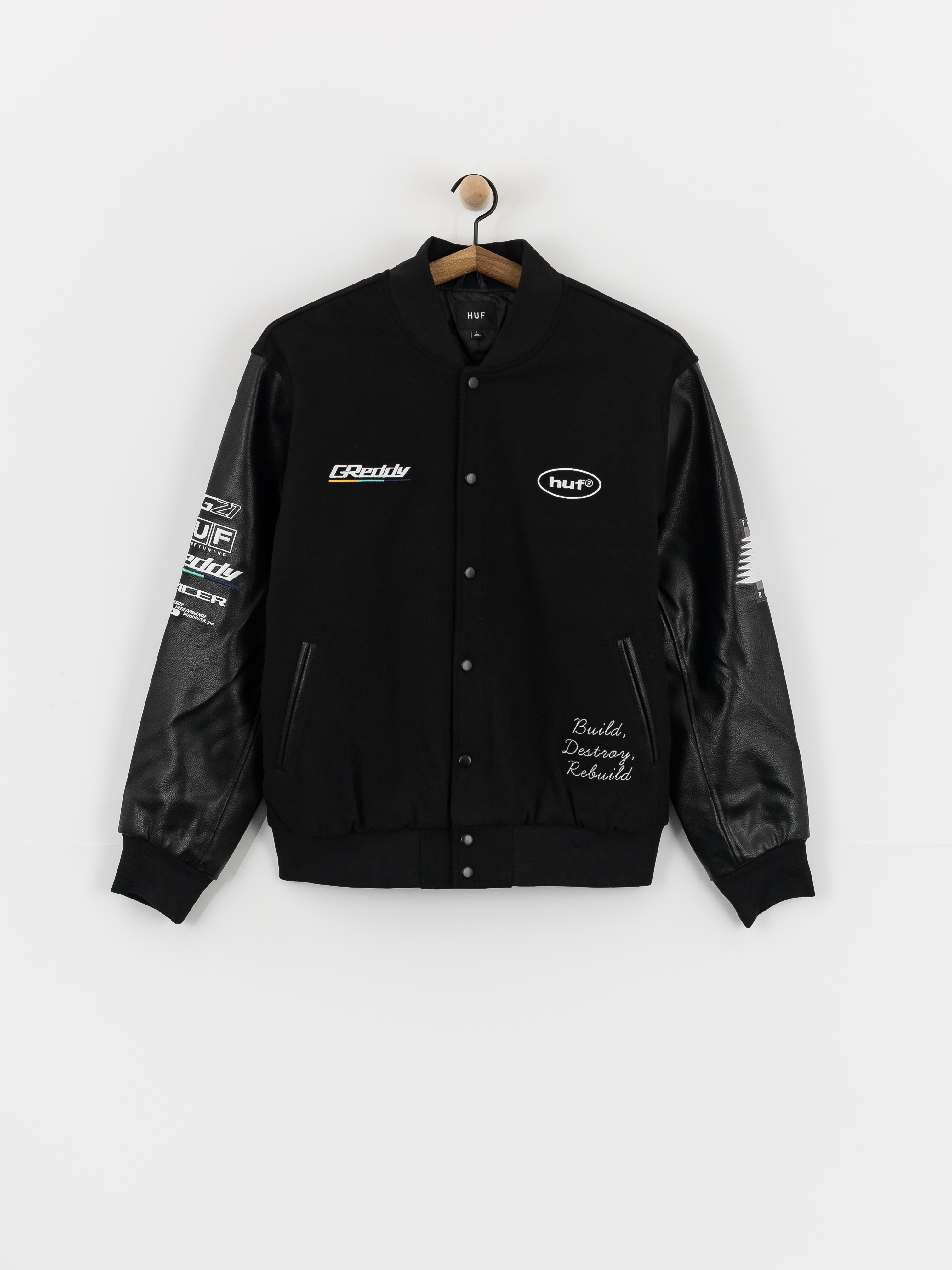 HUF X Greddy Varsity Dzseki (black)
