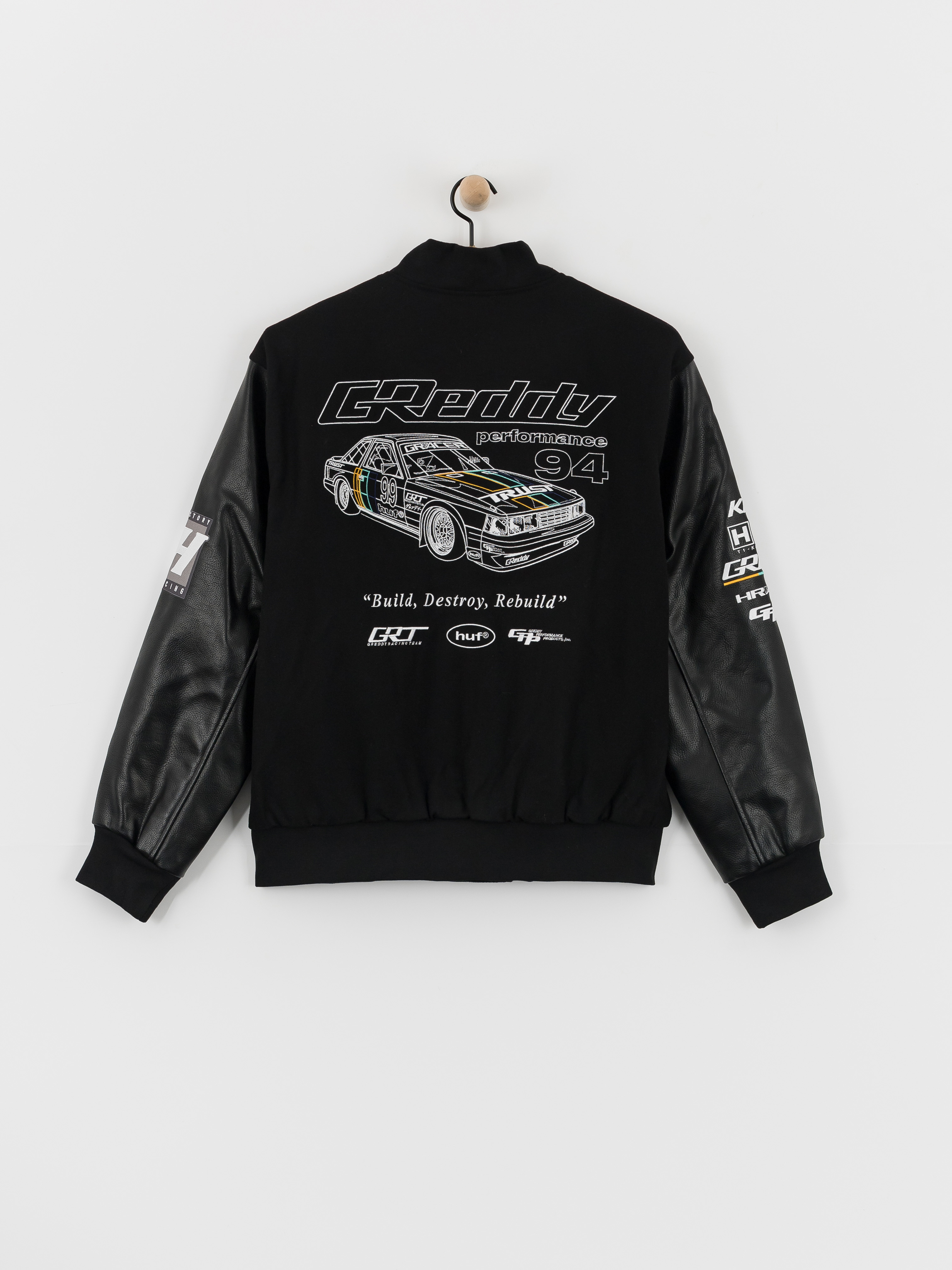 HUF X Greddy Varsity Dzseki (black)