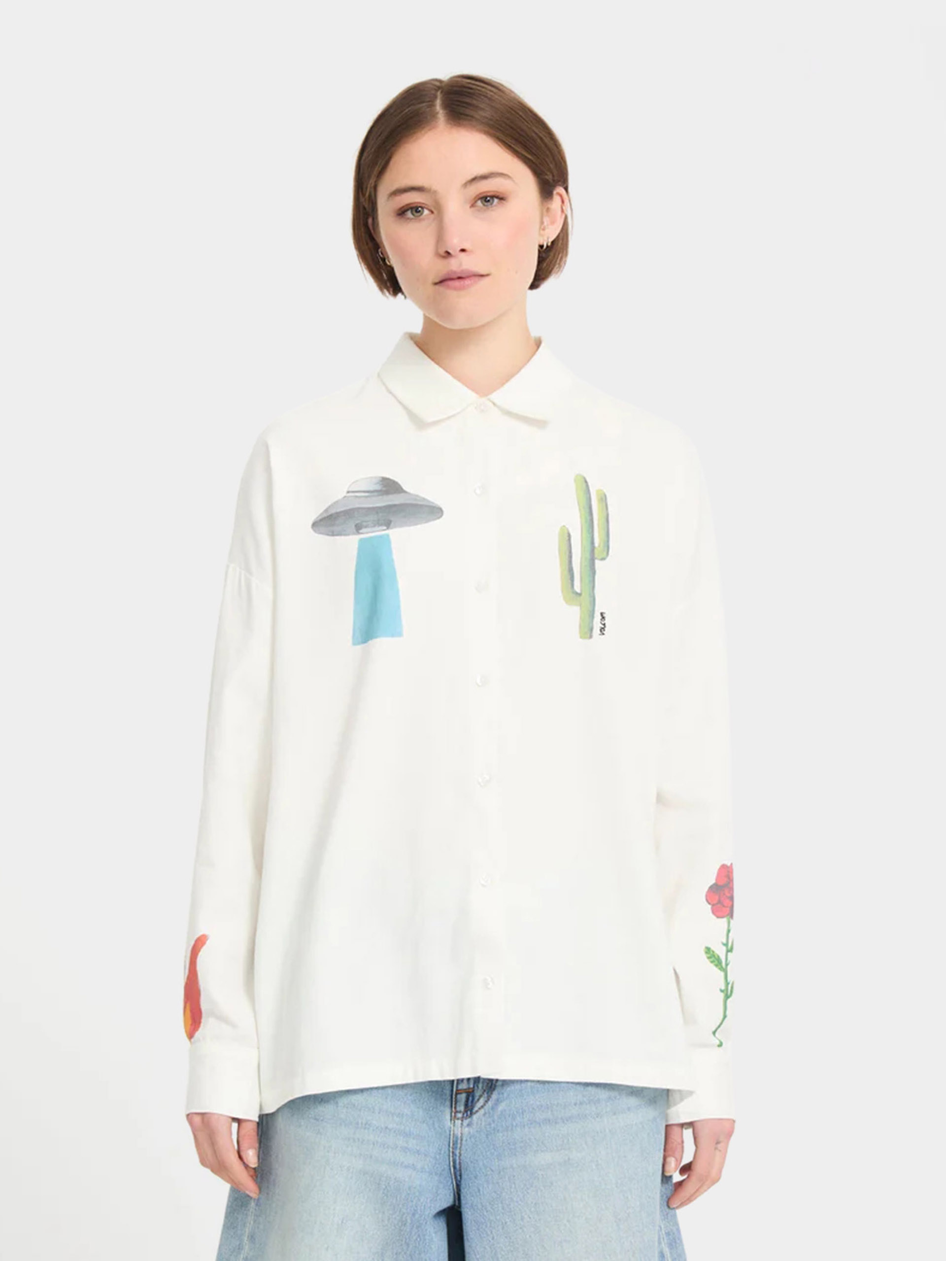 Ing Volcom Fa Mickey Mason Wmn (off white)