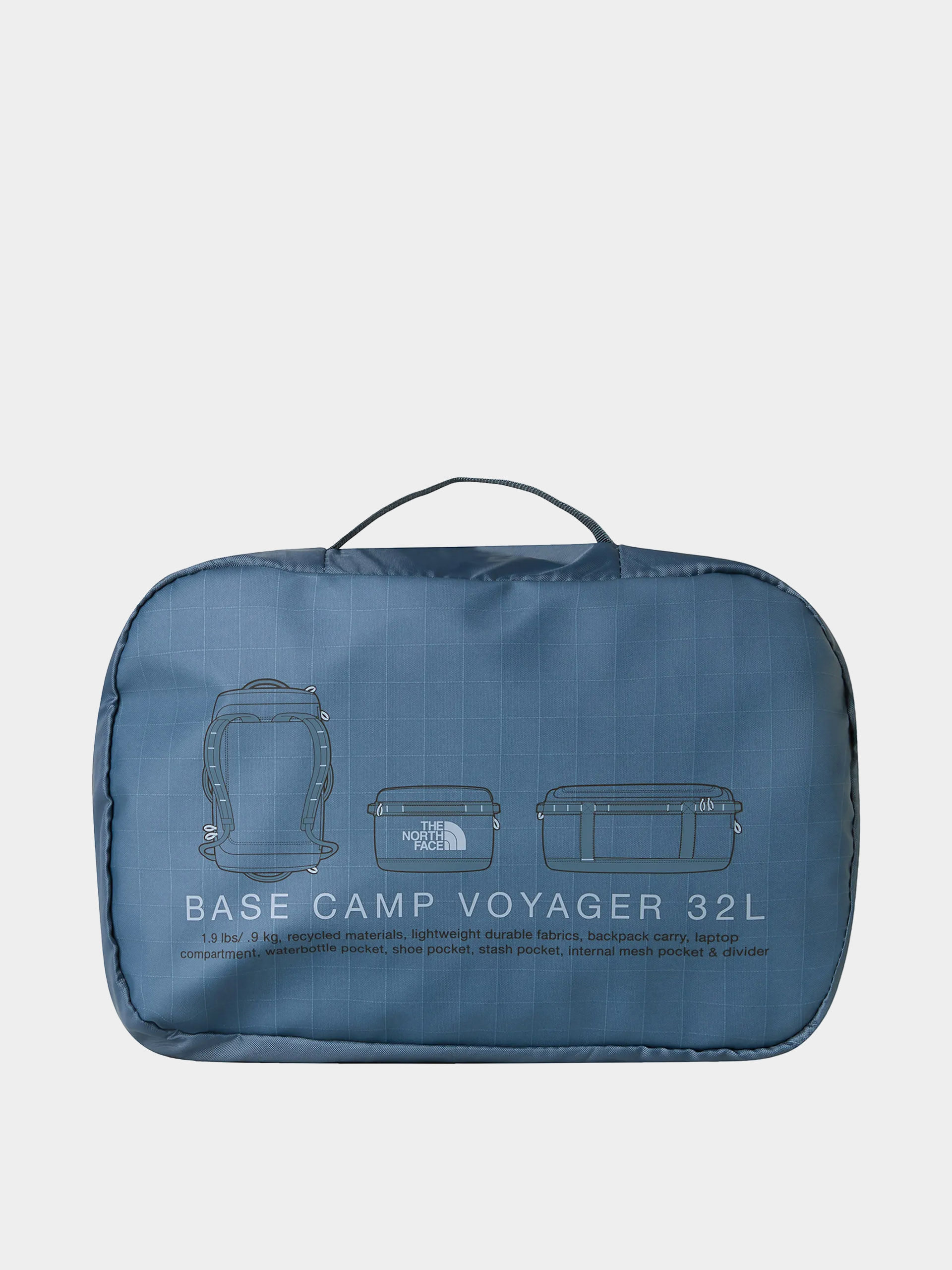 Táska The North Face Base Camp Voyager Duffel 32L (granite grey/fr)