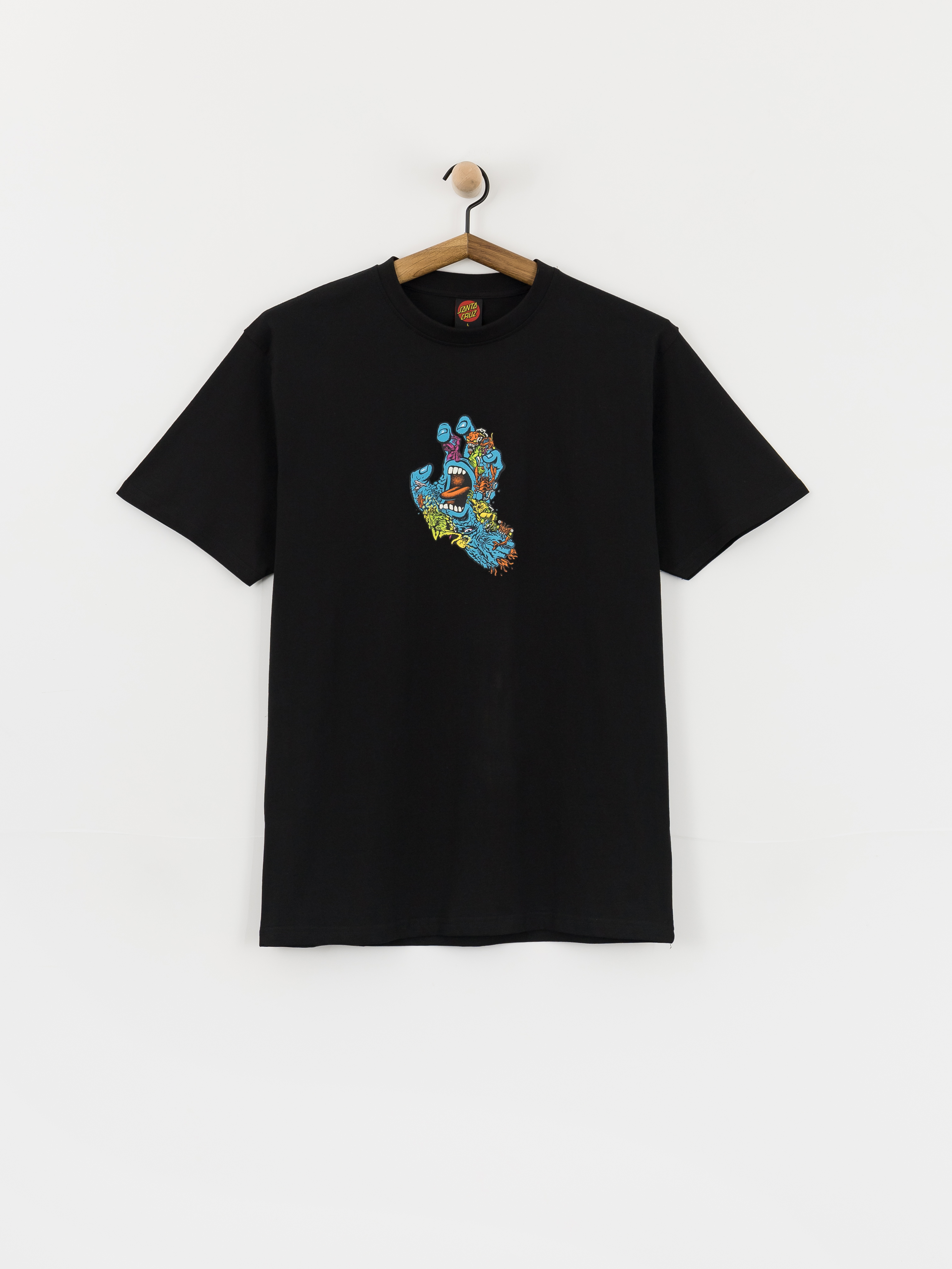 Póló Santa Cruz Roskopp Screaming Five Frnt (black)