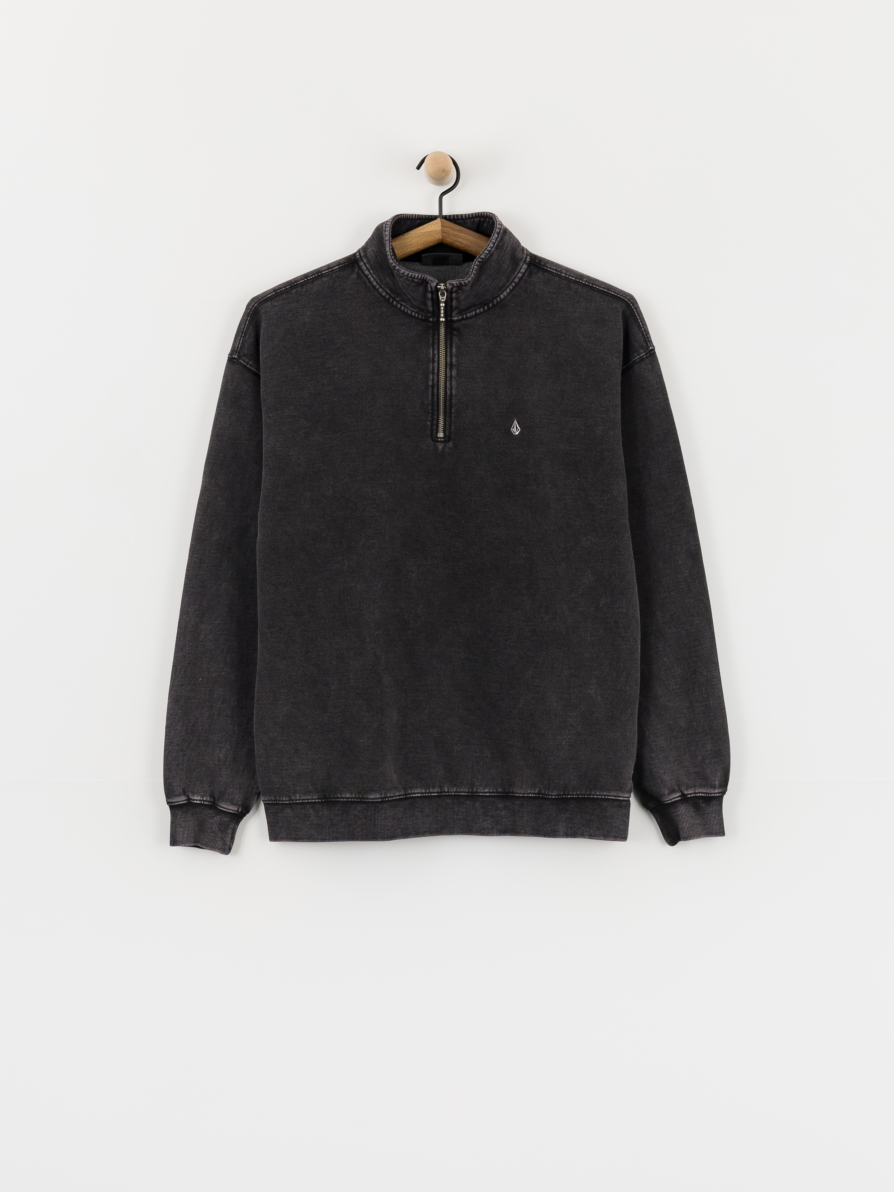 Volcom Single Stone Quarter ZIP Pulóver (light acid black)